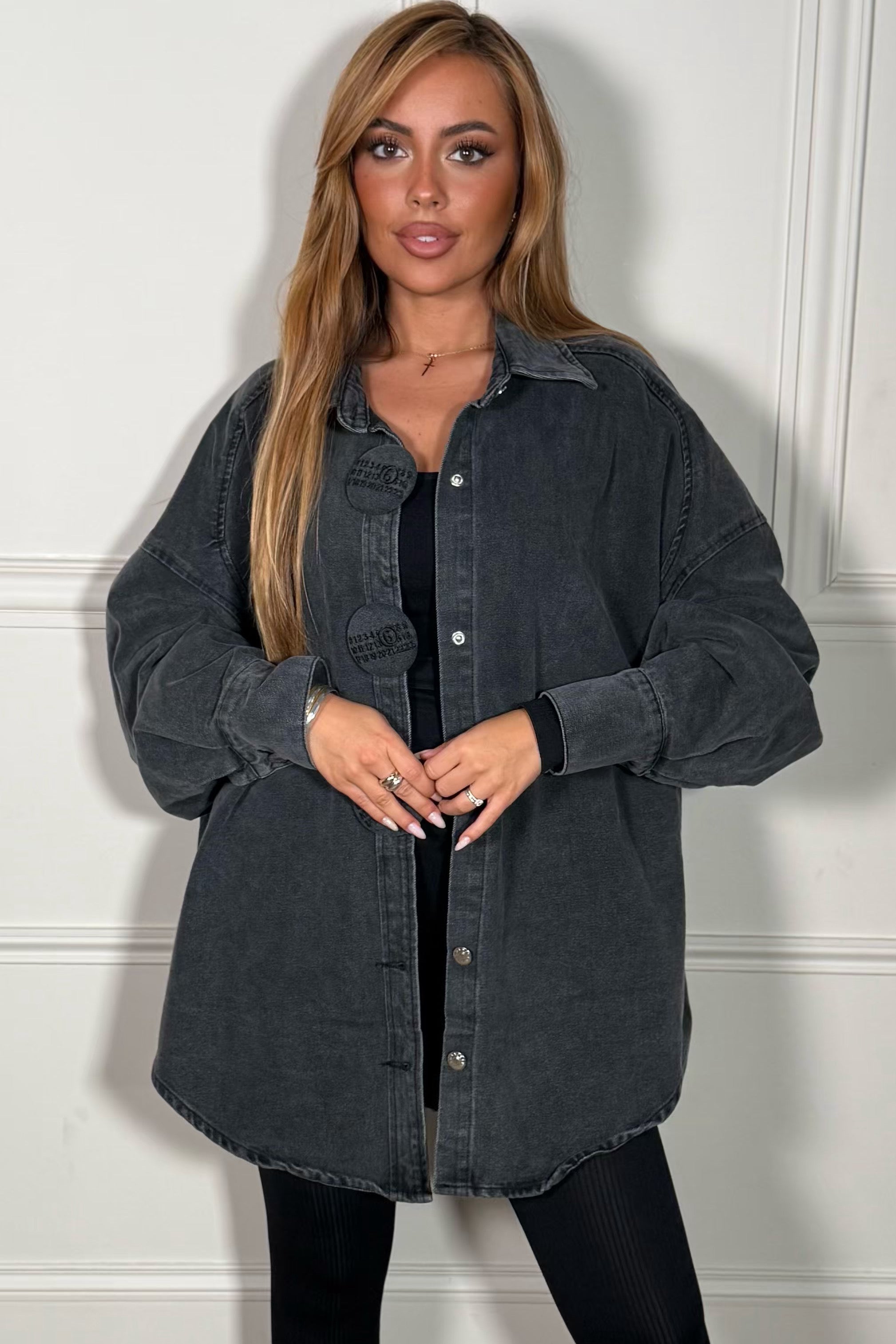 Chemise Veste Denim Coupe Ballon Femme - Style Décontracté Moderne