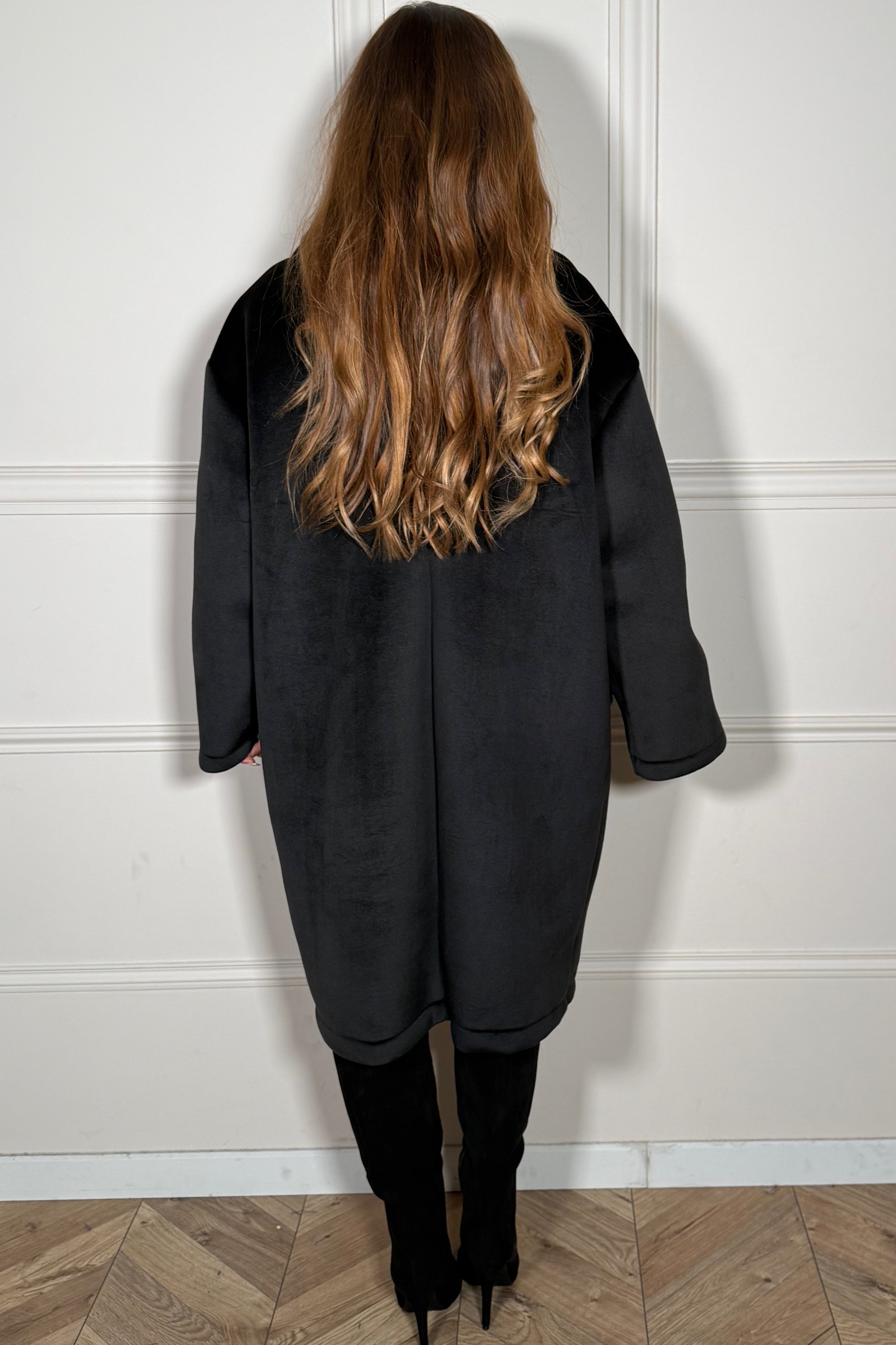 Manteau Suédine Ultra Doux Effet Velours - Élégance Femme