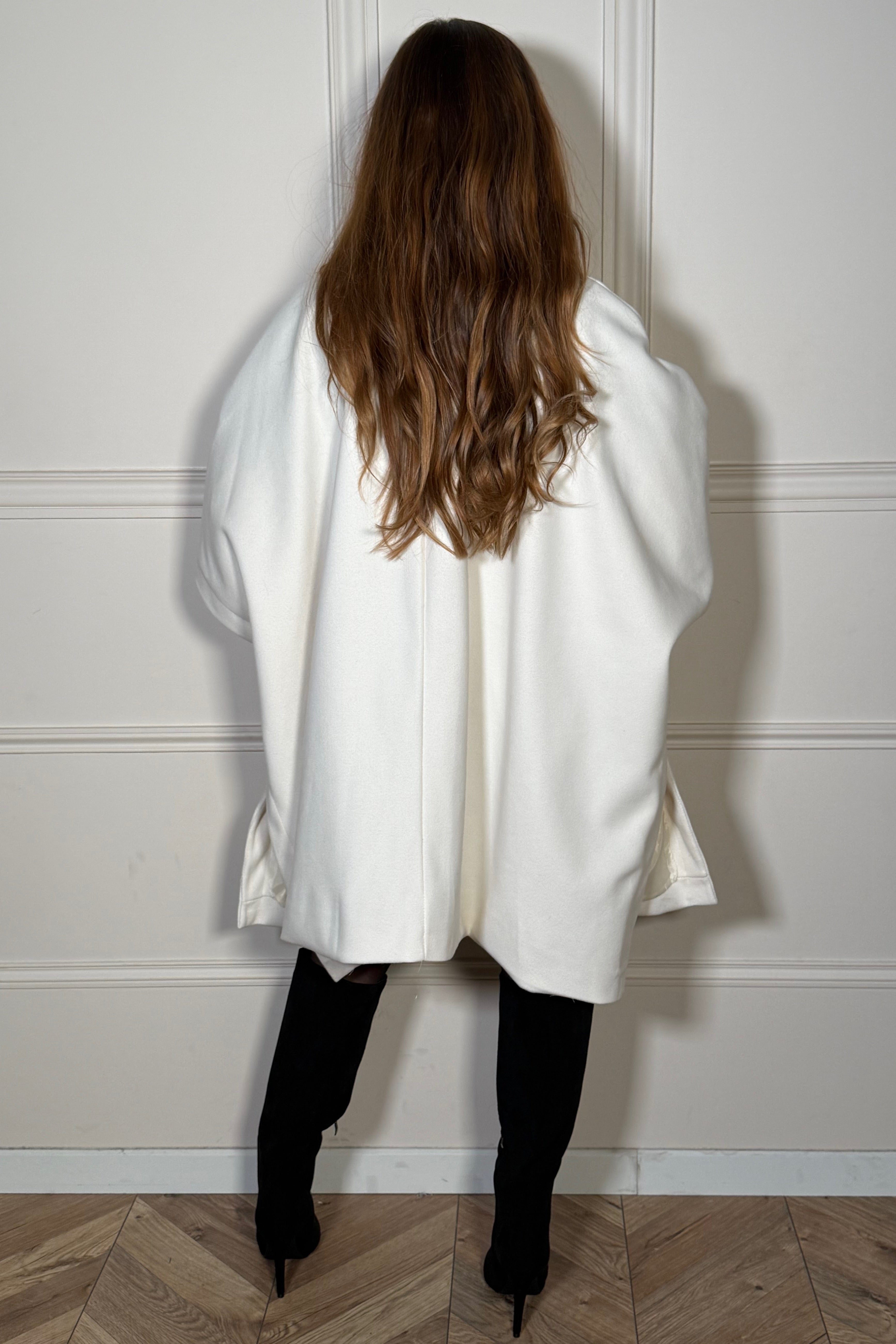 Manteau Cape Élégant Boutonné - Style Sophistiqué Femme