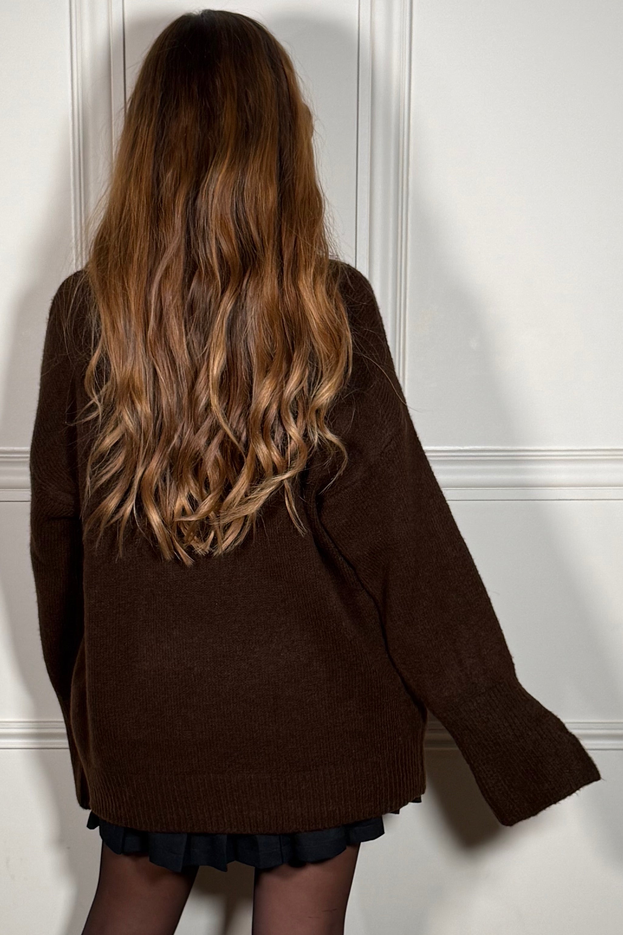 Pull Doux Col Rond Manches Fendues - Confort Élégant Femme