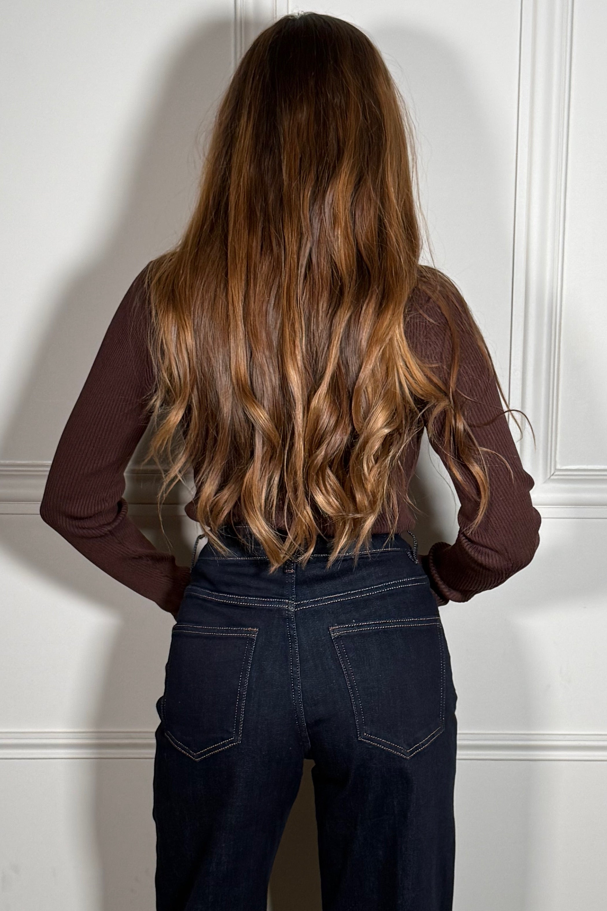 Body Côtelé Col Polo Boutonné - Style Chic Ajusté Femme