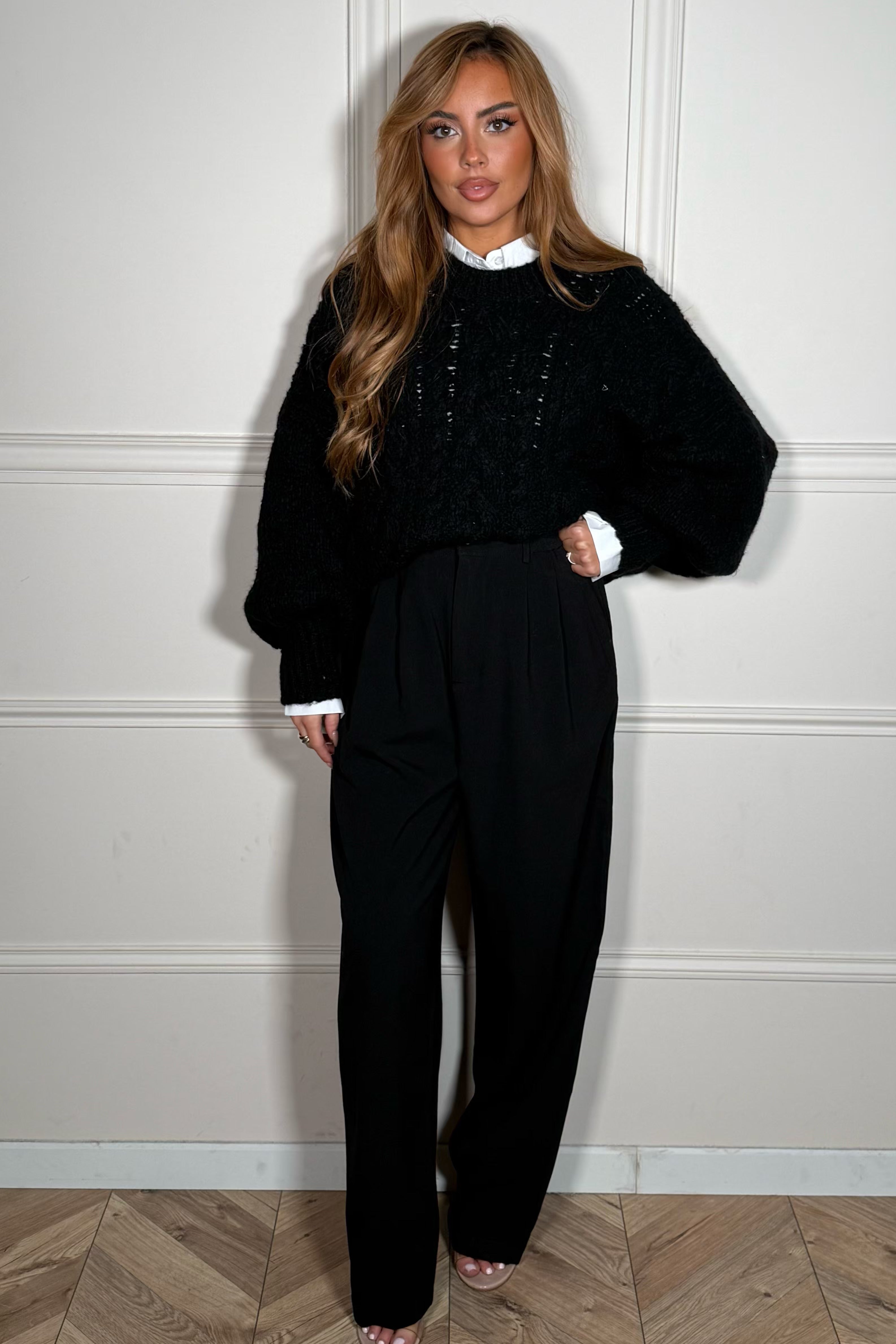 Pantalon femme avec poches - Vue portée de profil
