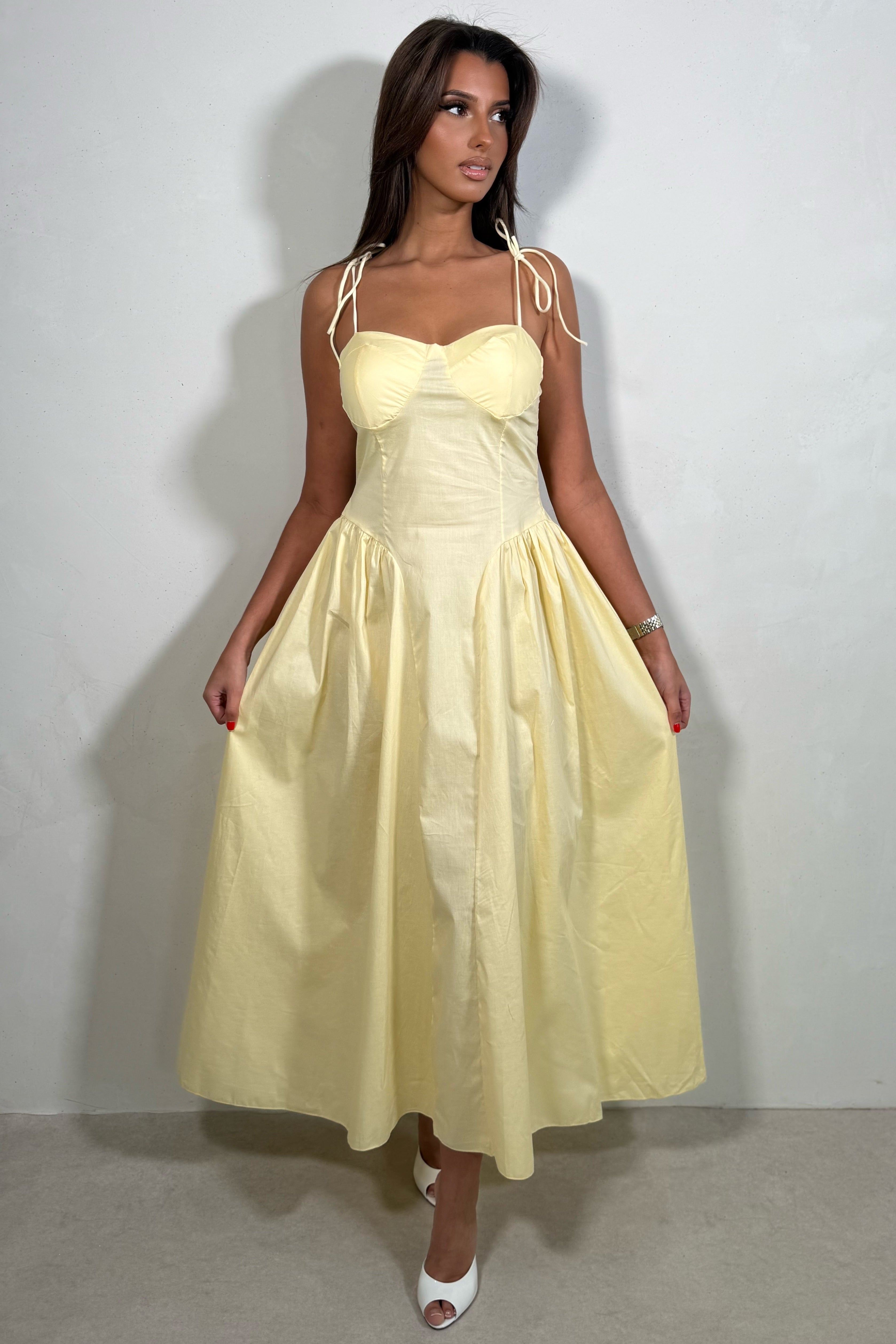Robe Bustier Longue Femme À Bretelles Style Basque