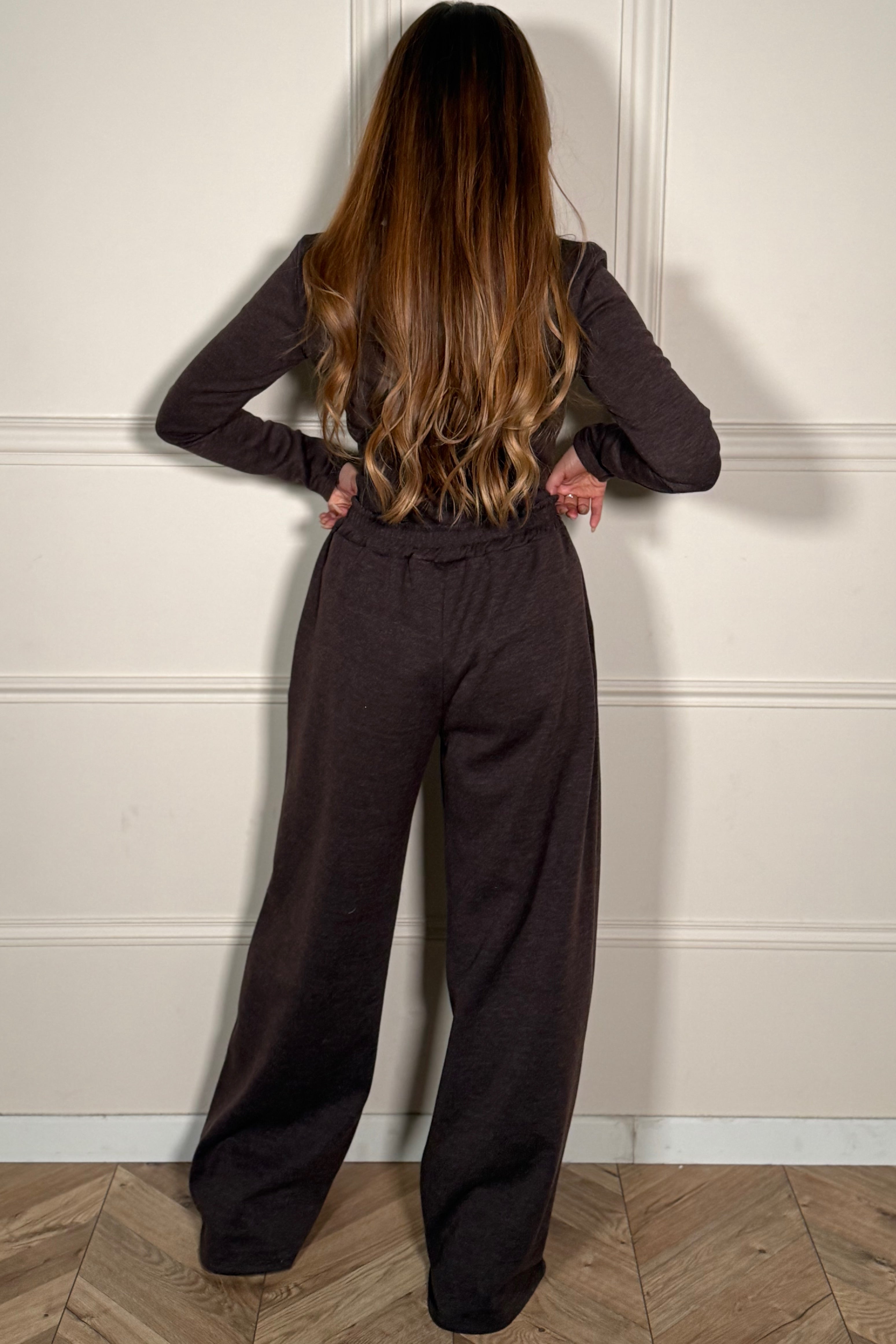 Ensemble Body Boutonné et Pantalon Oversize Femme - Tenue Coordonnée Chic