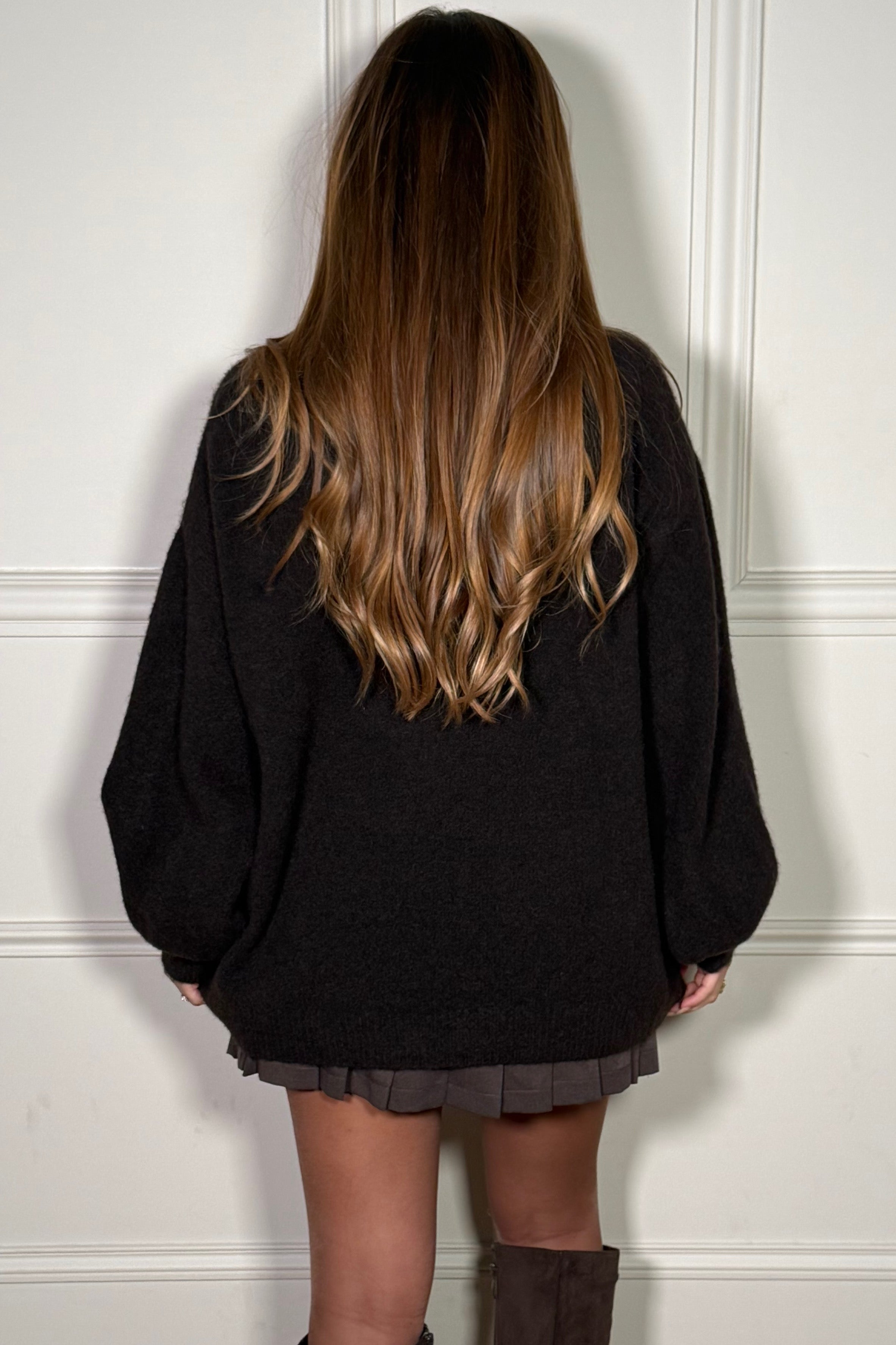 Pull Col Rond à Manches Ballon - Douceur et Style Féminin