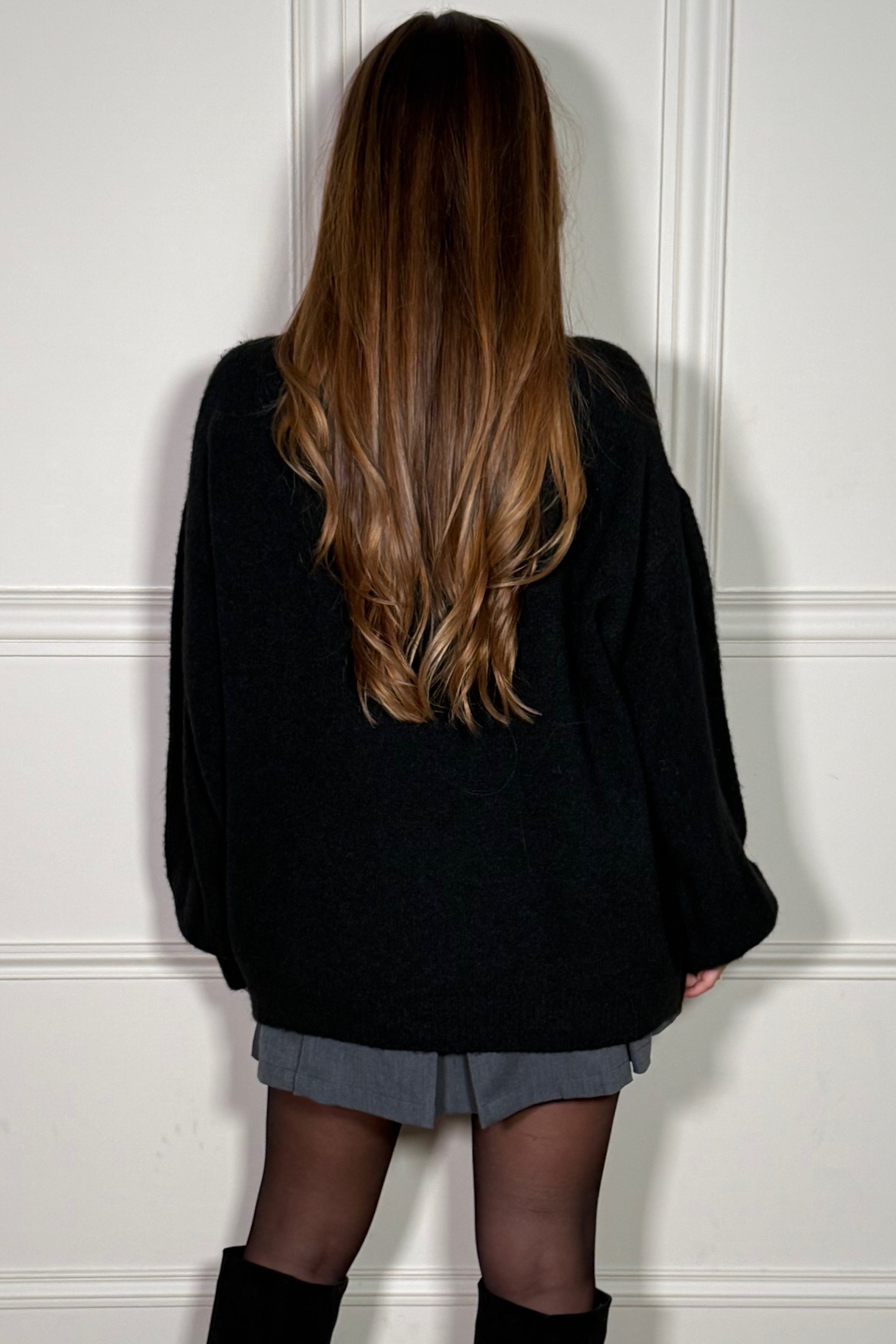 Pull Col Rond à Manches Ballon - Douceur et Style Féminin