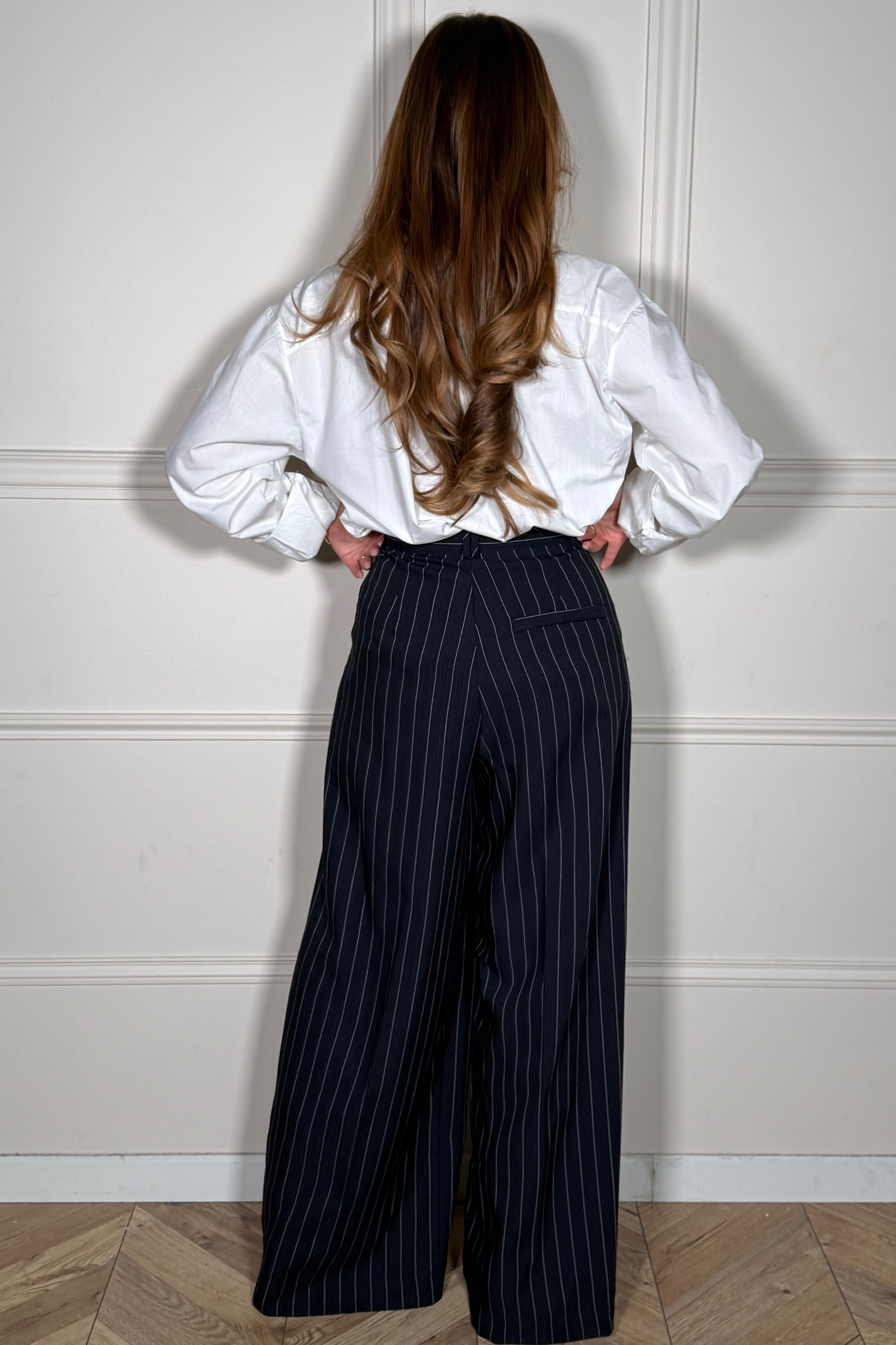 Pantalon Ample Rayé Femme - Élégance Décontractée