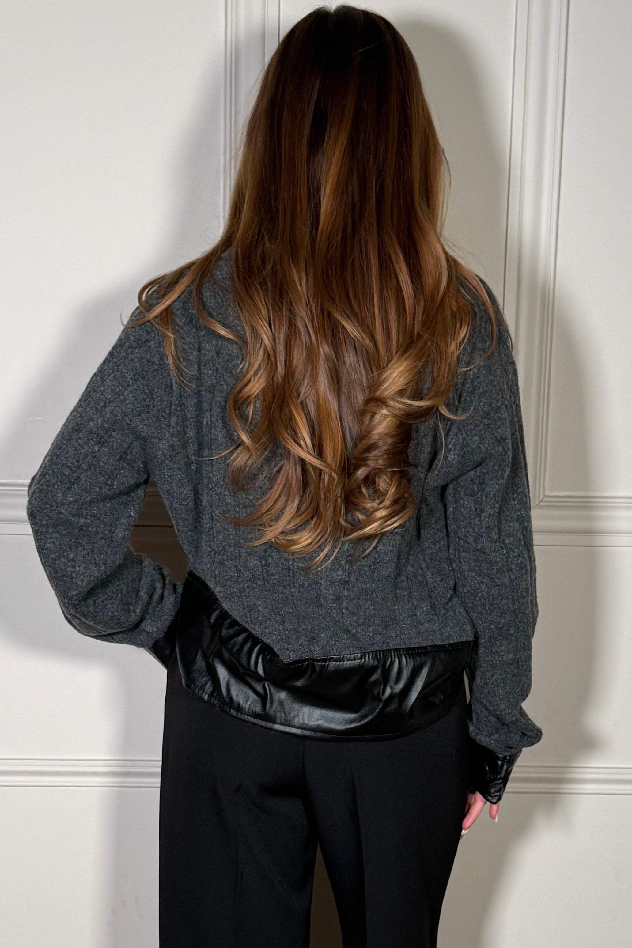 Pull Bimatière Col Polo Élégant - Femme