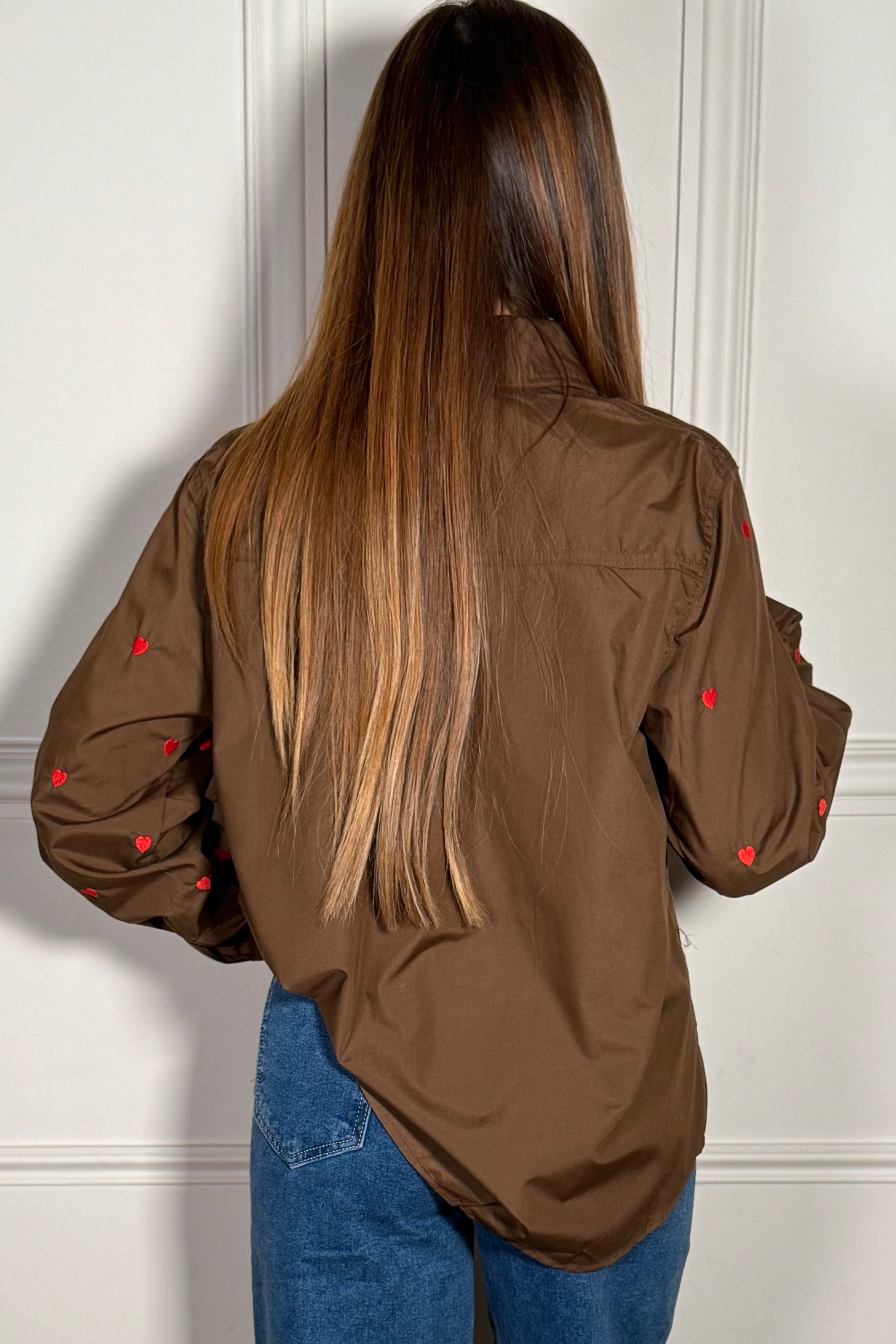 Chemise Romantique Imprimé Cœurs - Douceur et Féminité