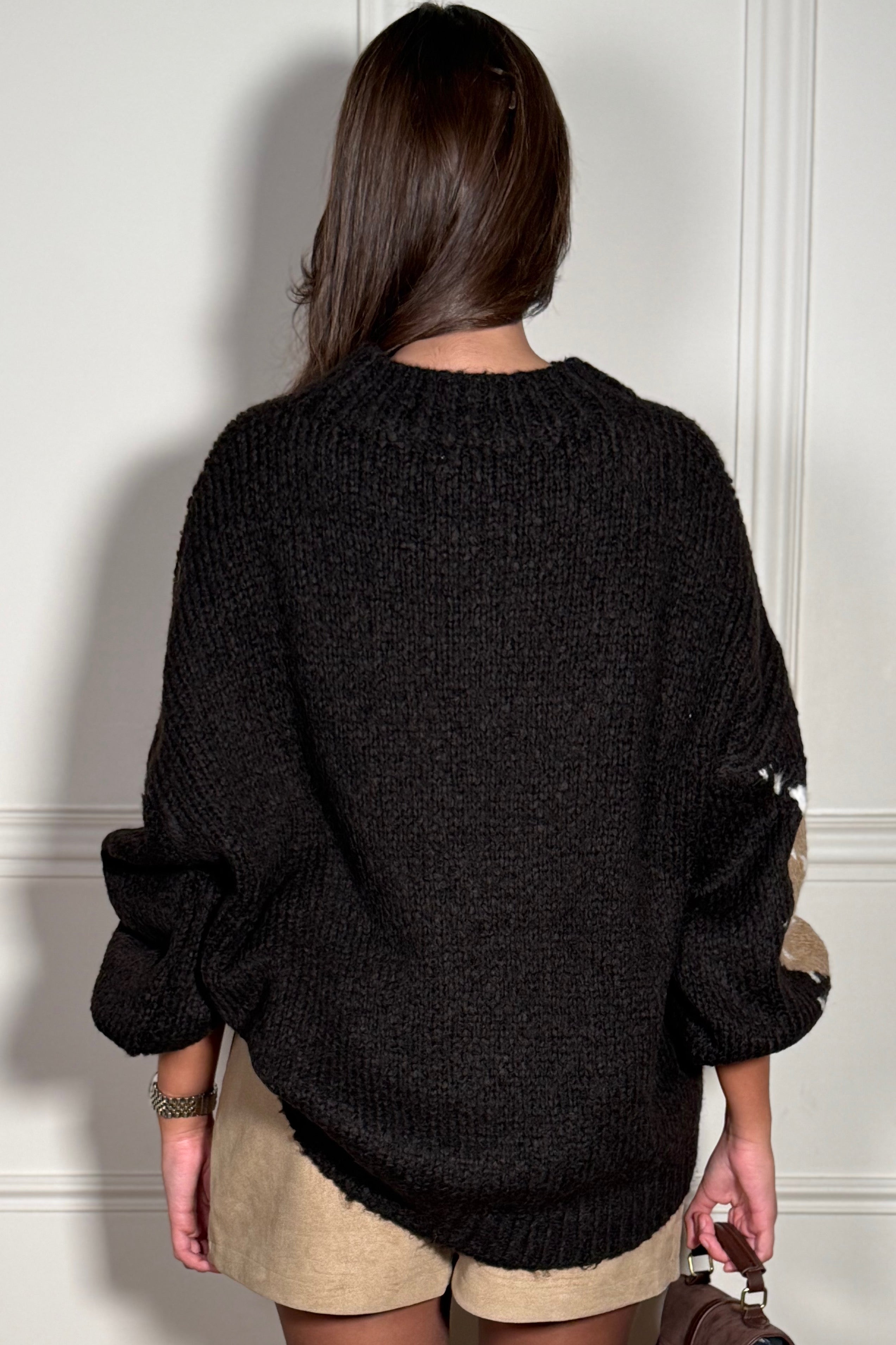 Pull Maille à Grands Carreaux Femme - Motif Graphique et Style Intemporel