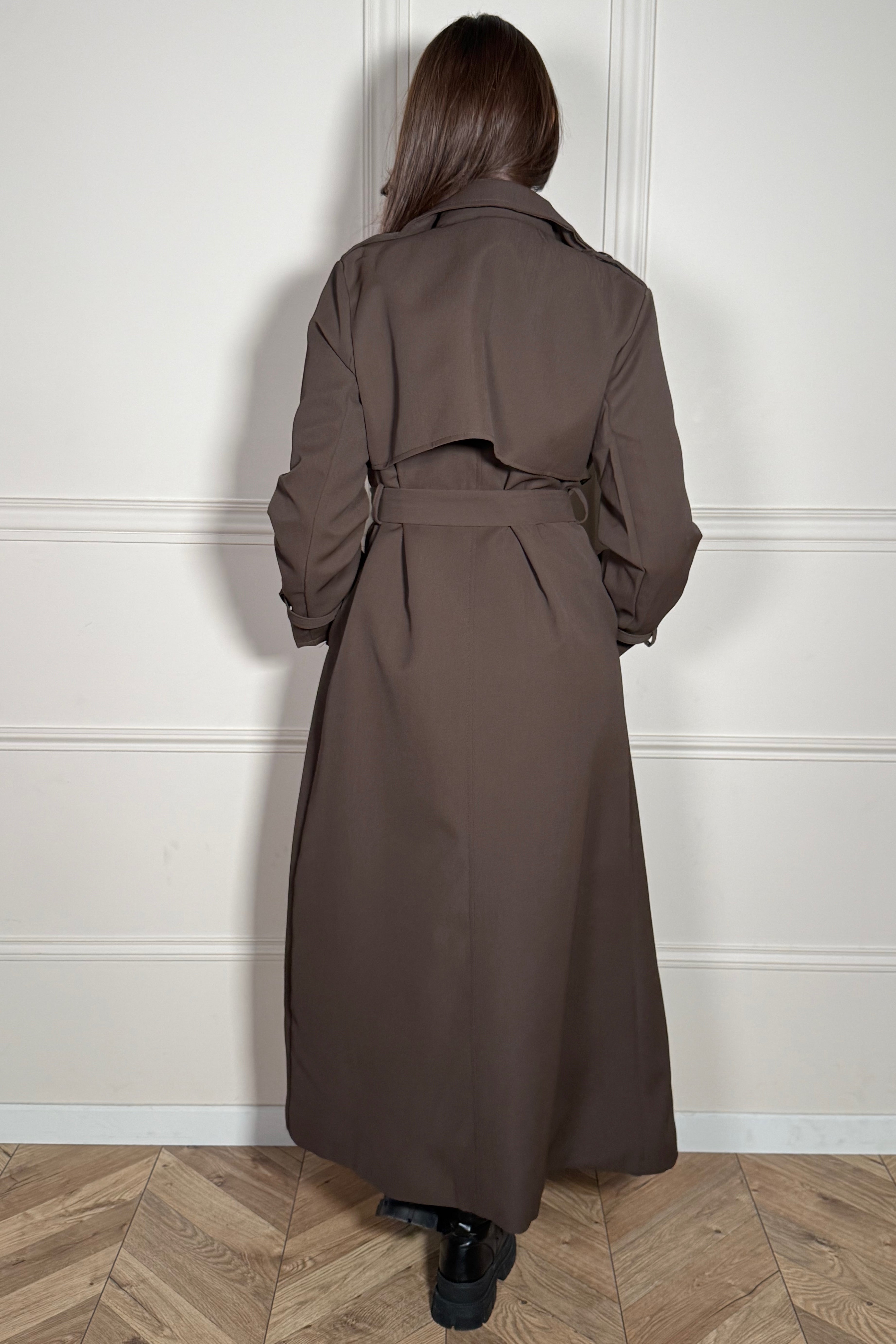 Trench Long Ceinturé Femme - Élégance Intemporelle et Allure Sophistiquée