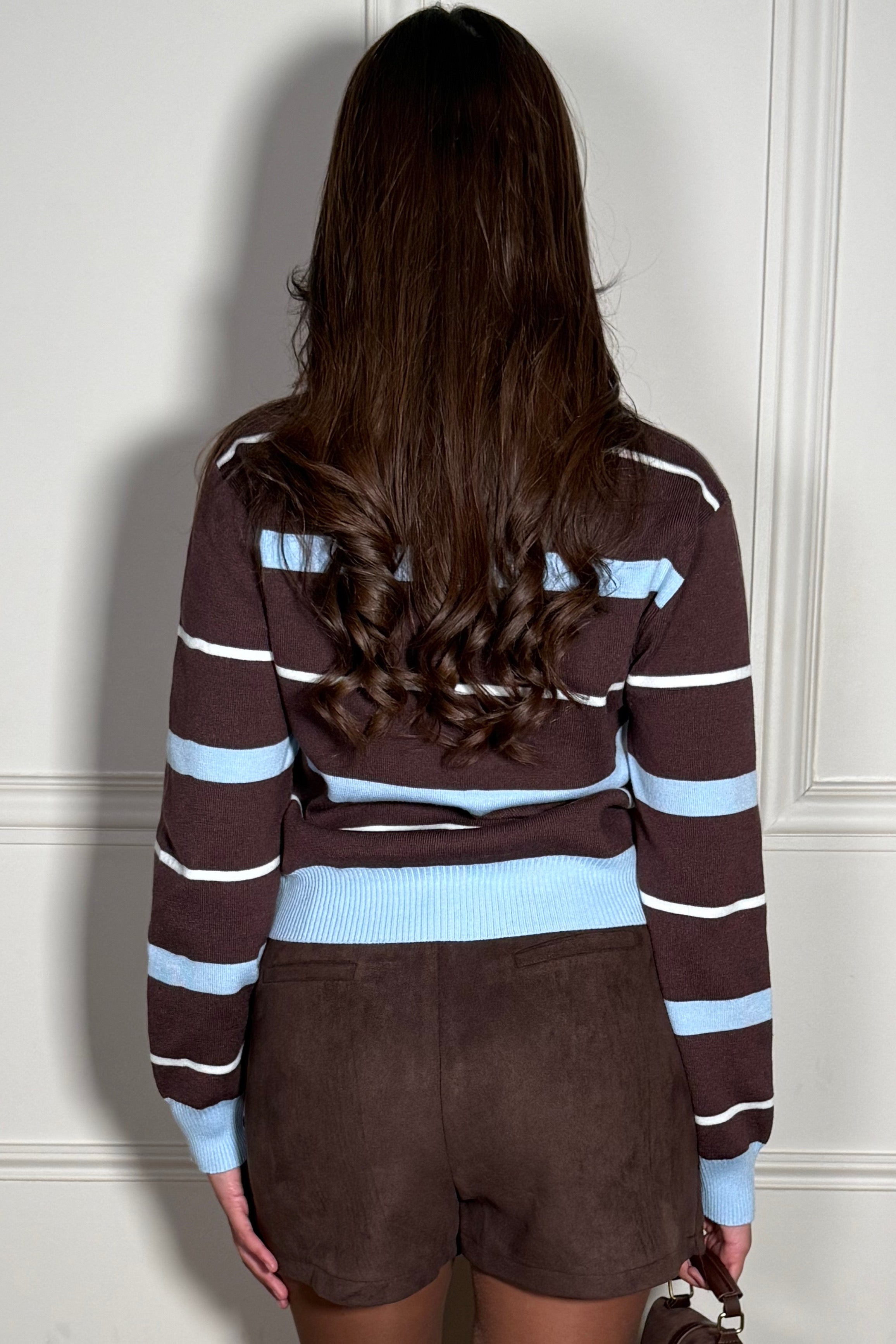 Pull Rayé Col Polo Femme - Style Marin et Élégance Décontractée