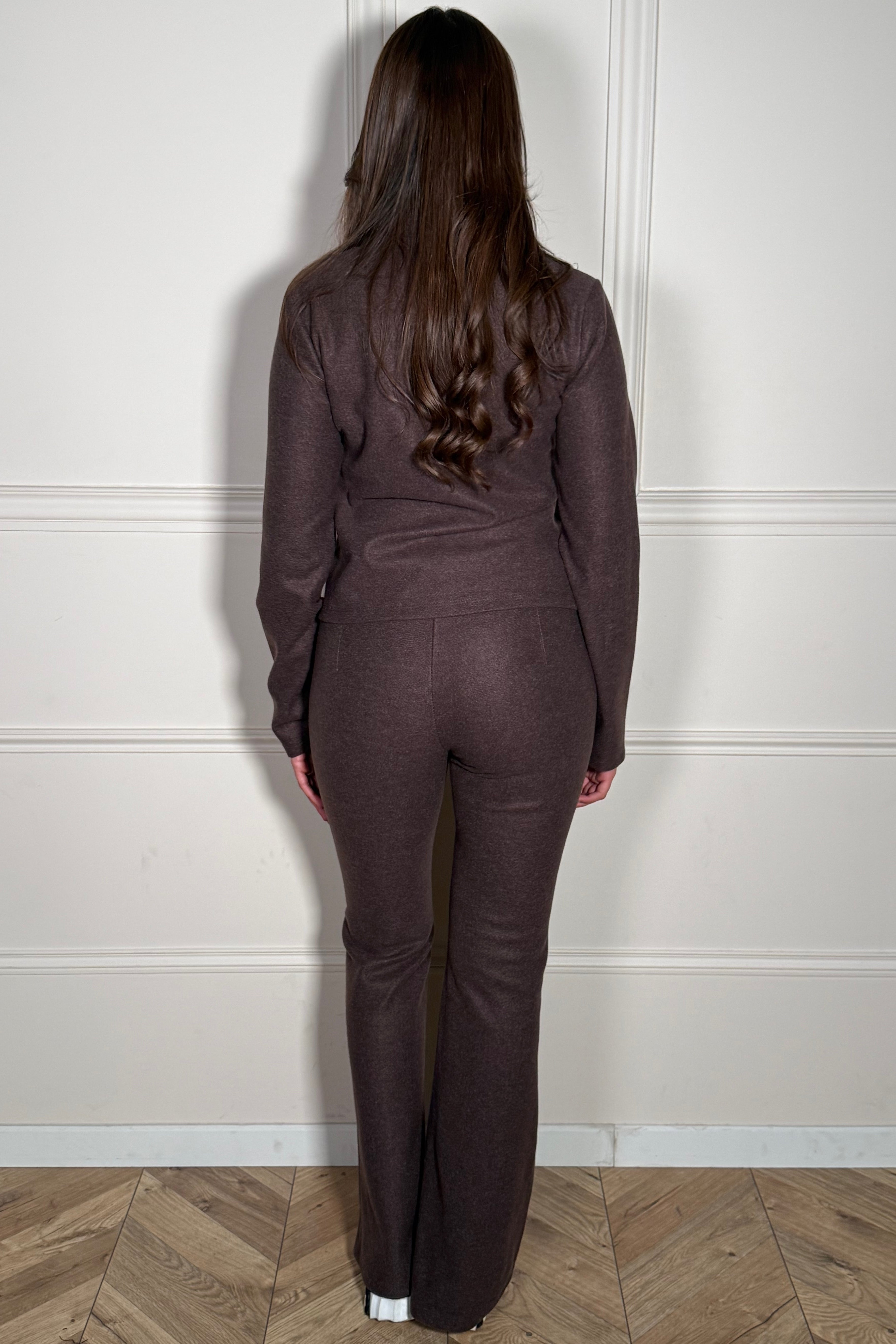 Ensemble Feutré Gilet et Pantalon Femme - Matière Noble et Élégance Coordonnée