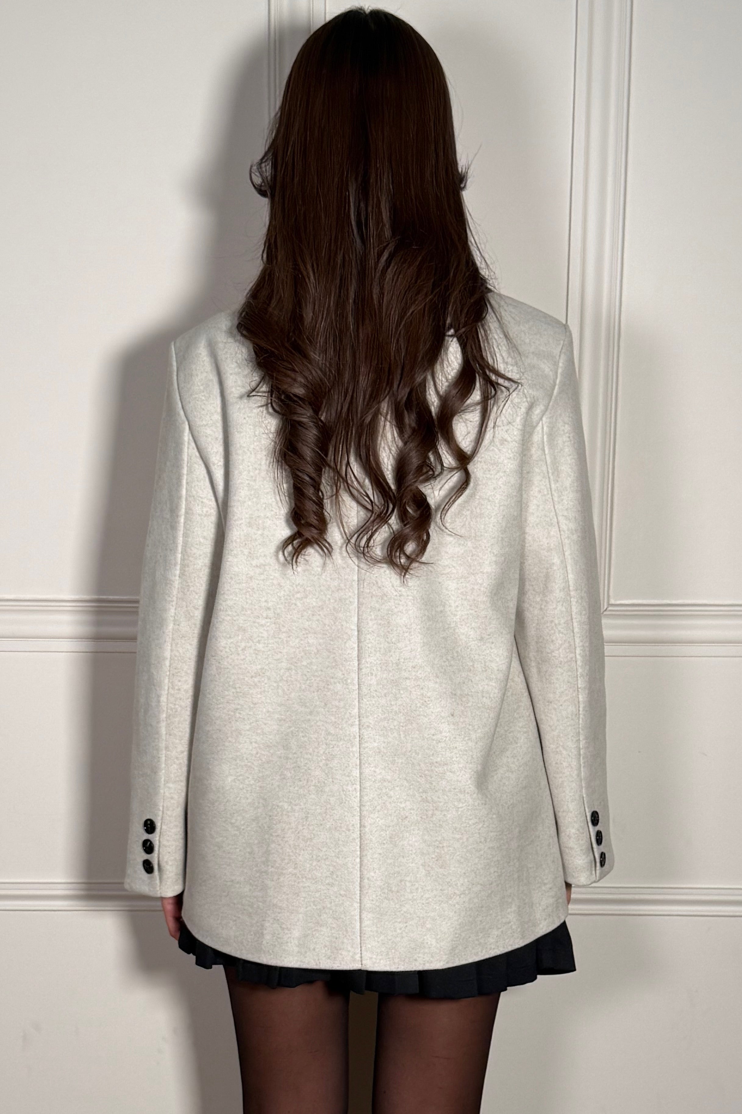 Blazer Oversize Feutré Femme - Élégance Structurée et Confort Moderne