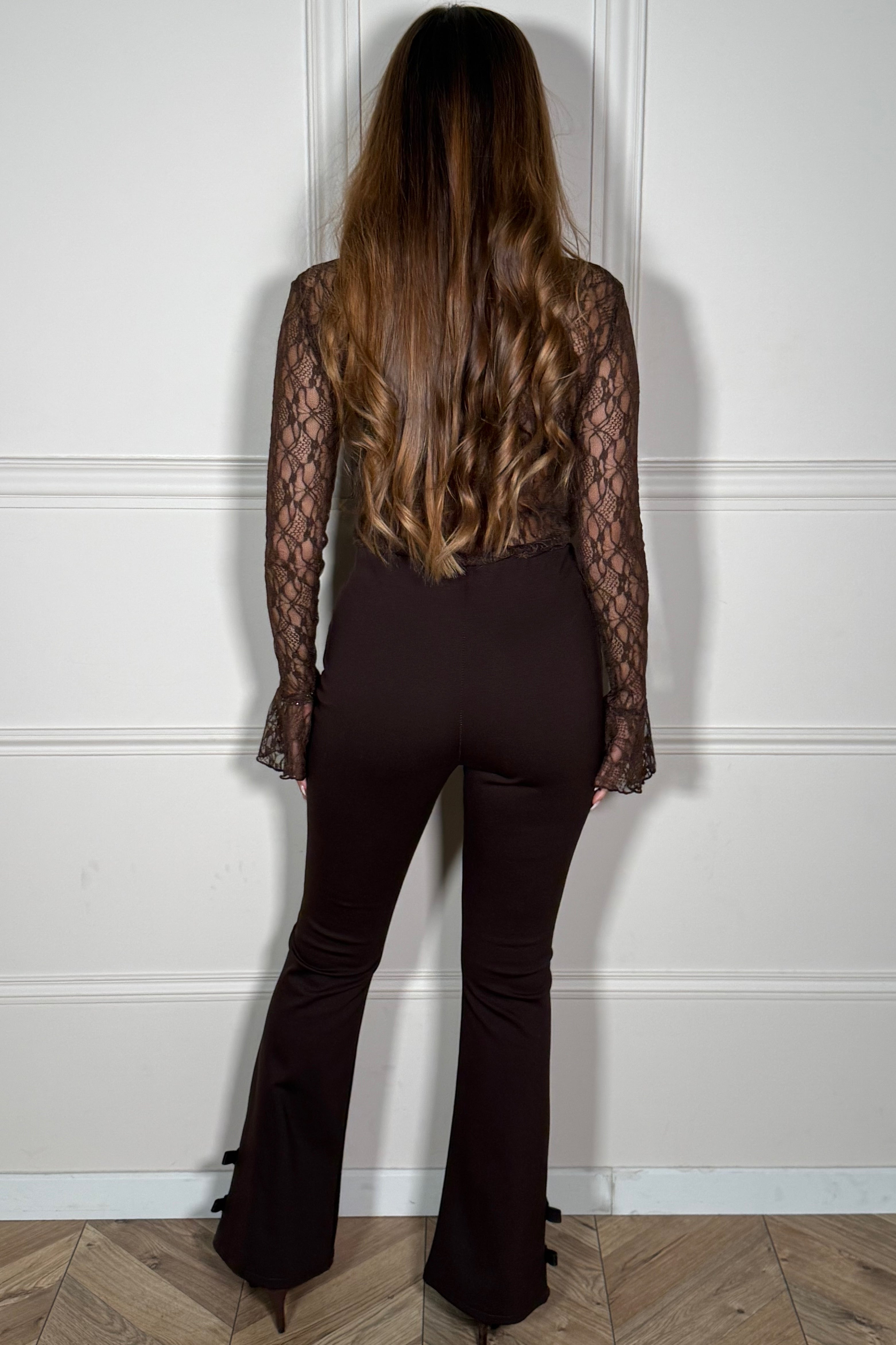 Pantalon Évasé à Nœuds Femme - Coupe Fluide Élégante