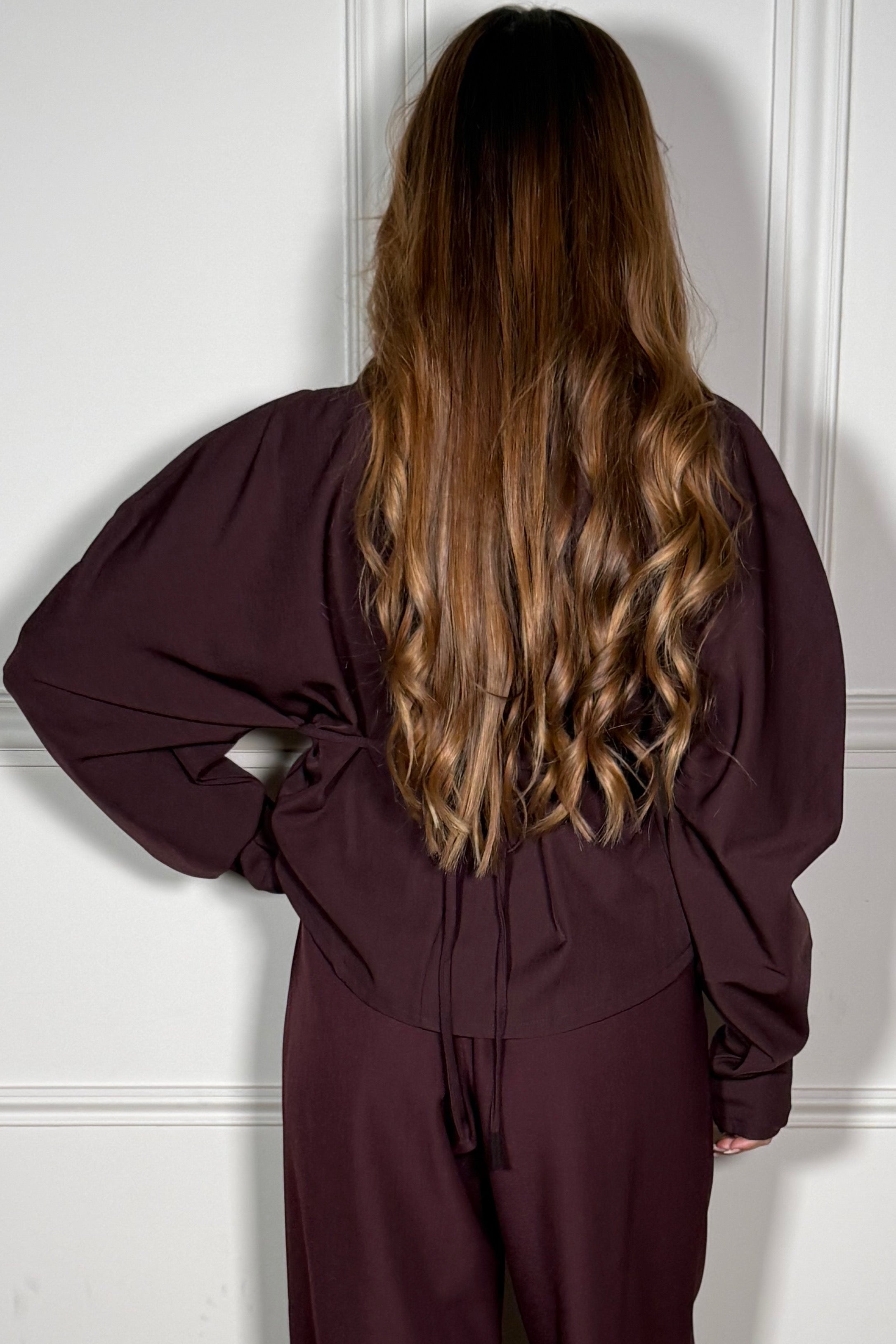 Top Peplum Manches Barrel Femme - Élégance Structurée & Féminine