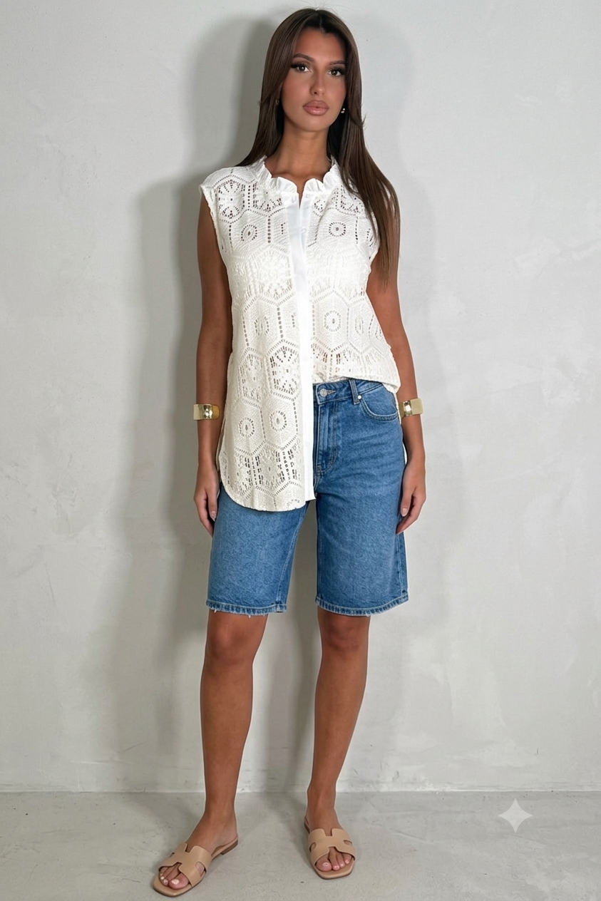 Gilet de Corps en Crochet — Texture Artisanale & Style Bohème