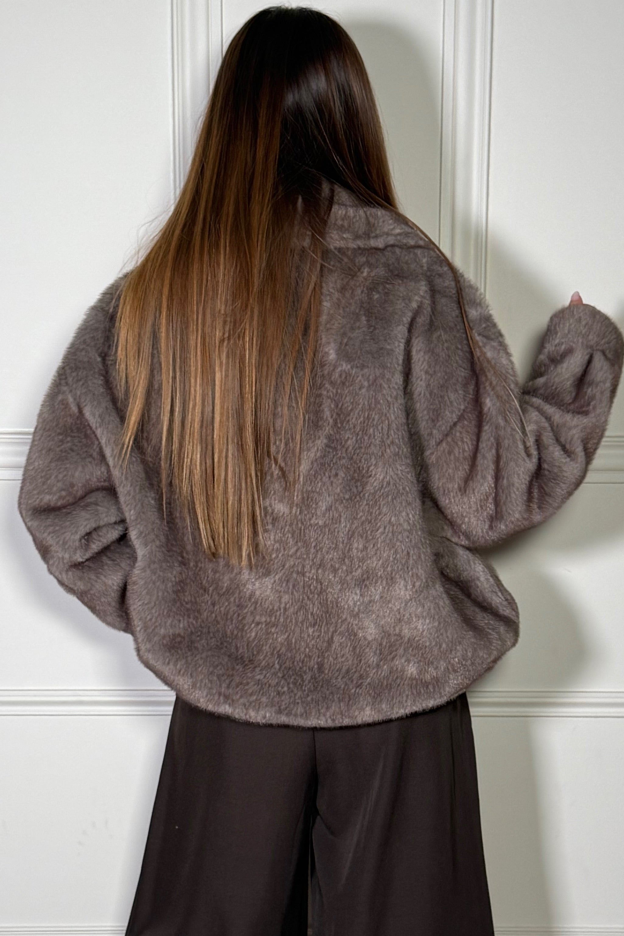 Bomber Capuche Fourrure Vegan Femme - Veste Aviateur Chaude