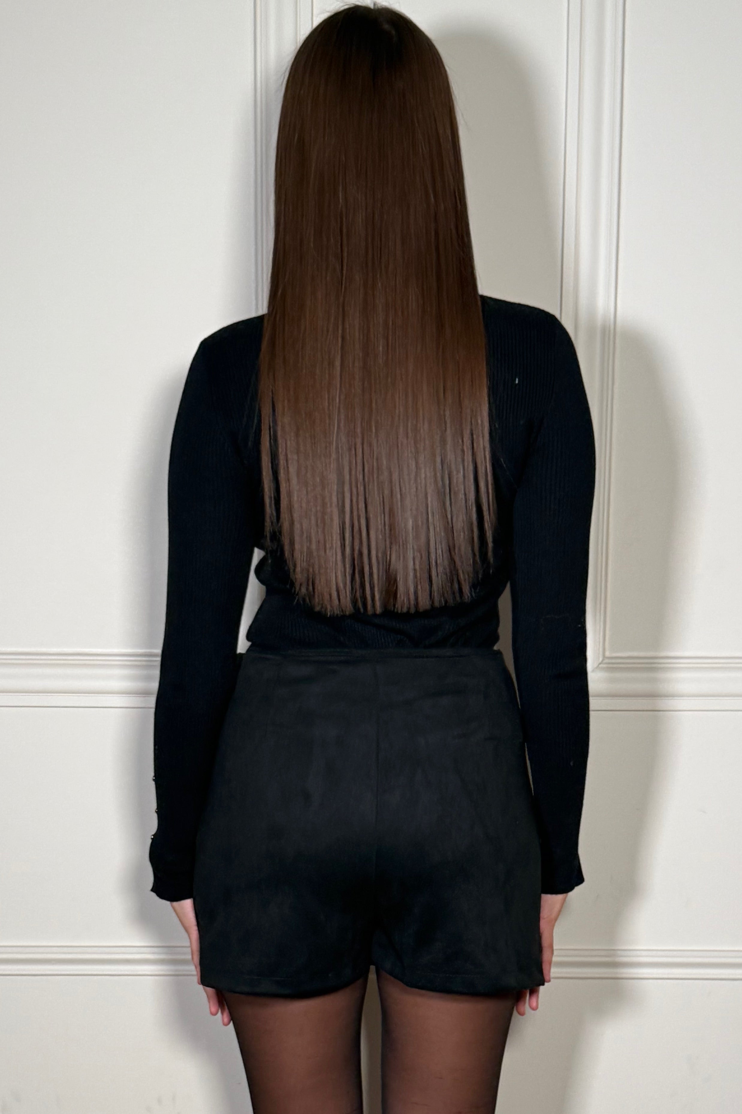 Jupe Short Suédine Taille Haute - Style Chic Femme