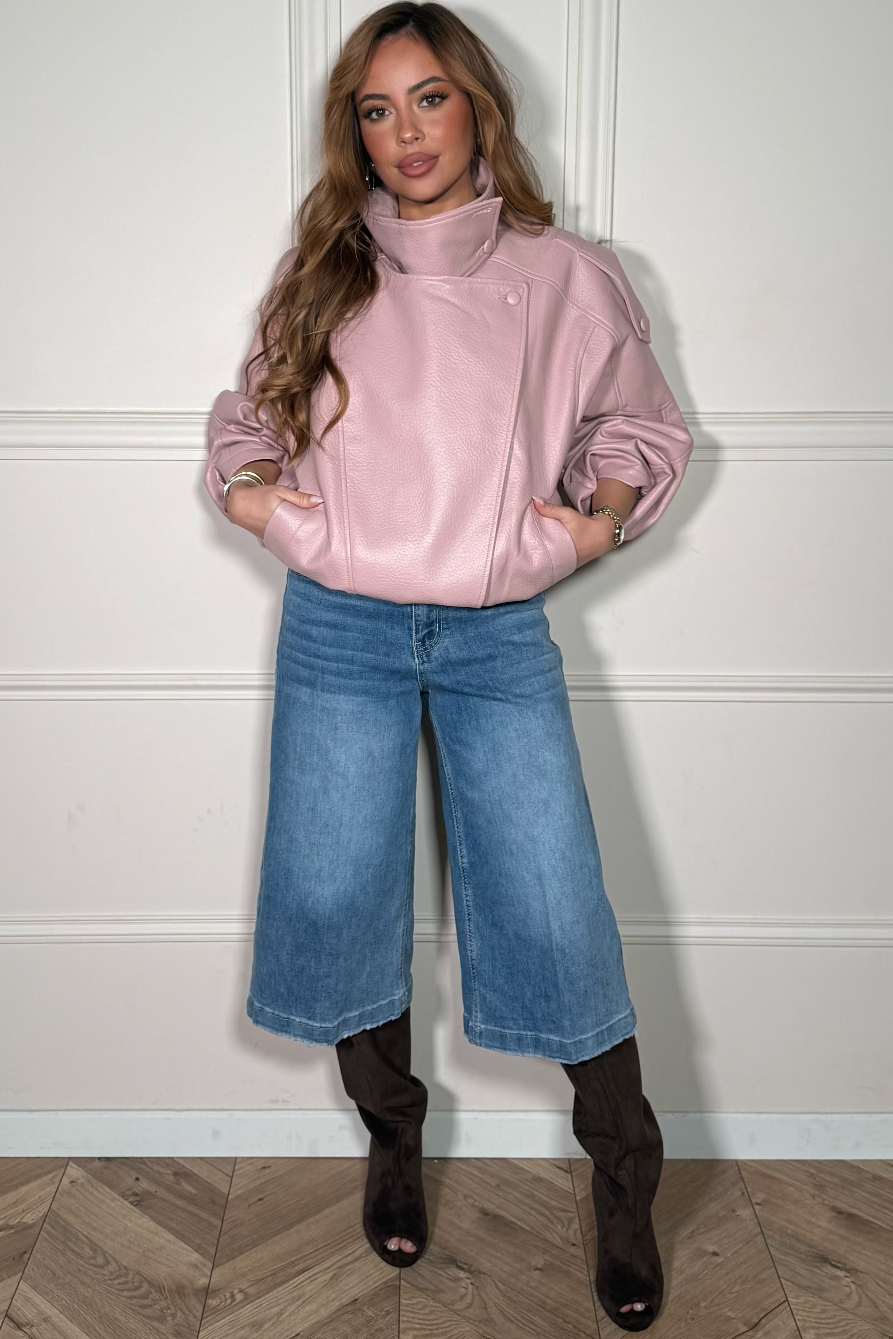 Blouson Aviateur Simili Cuir - Veste Femme Bomber