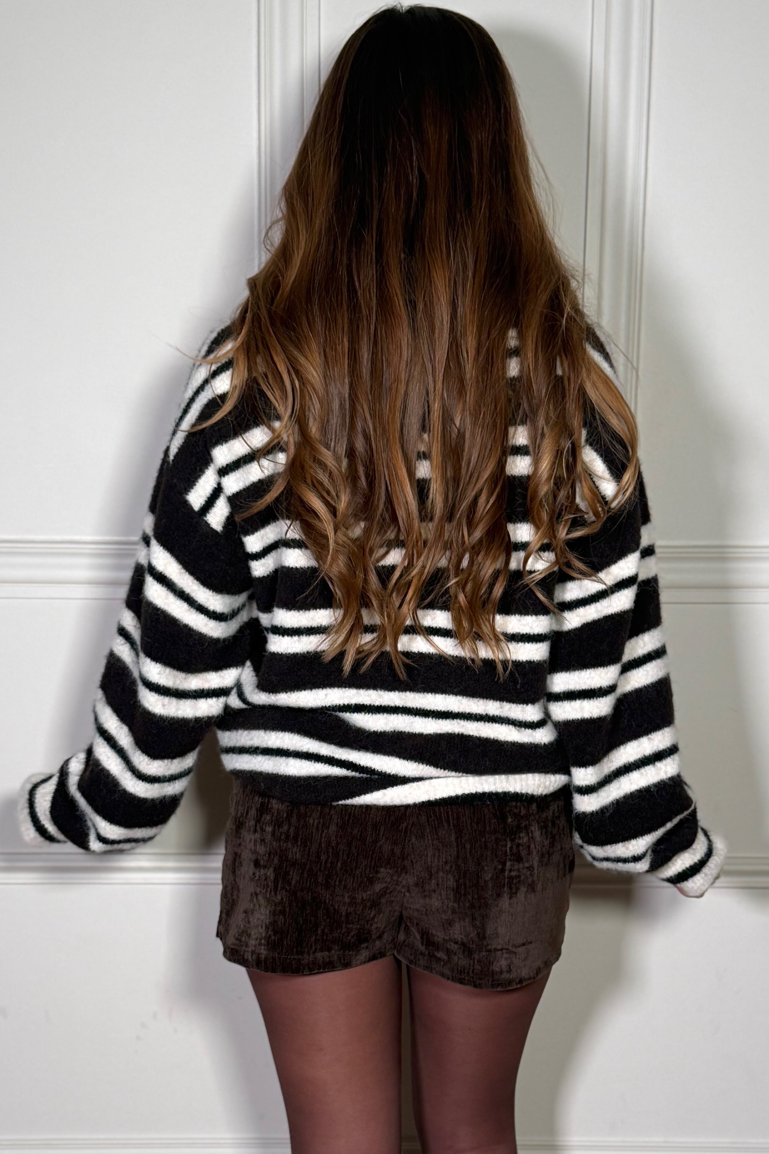 Pull Rayé Col Polo - Pull Femme Rayures Sportswear