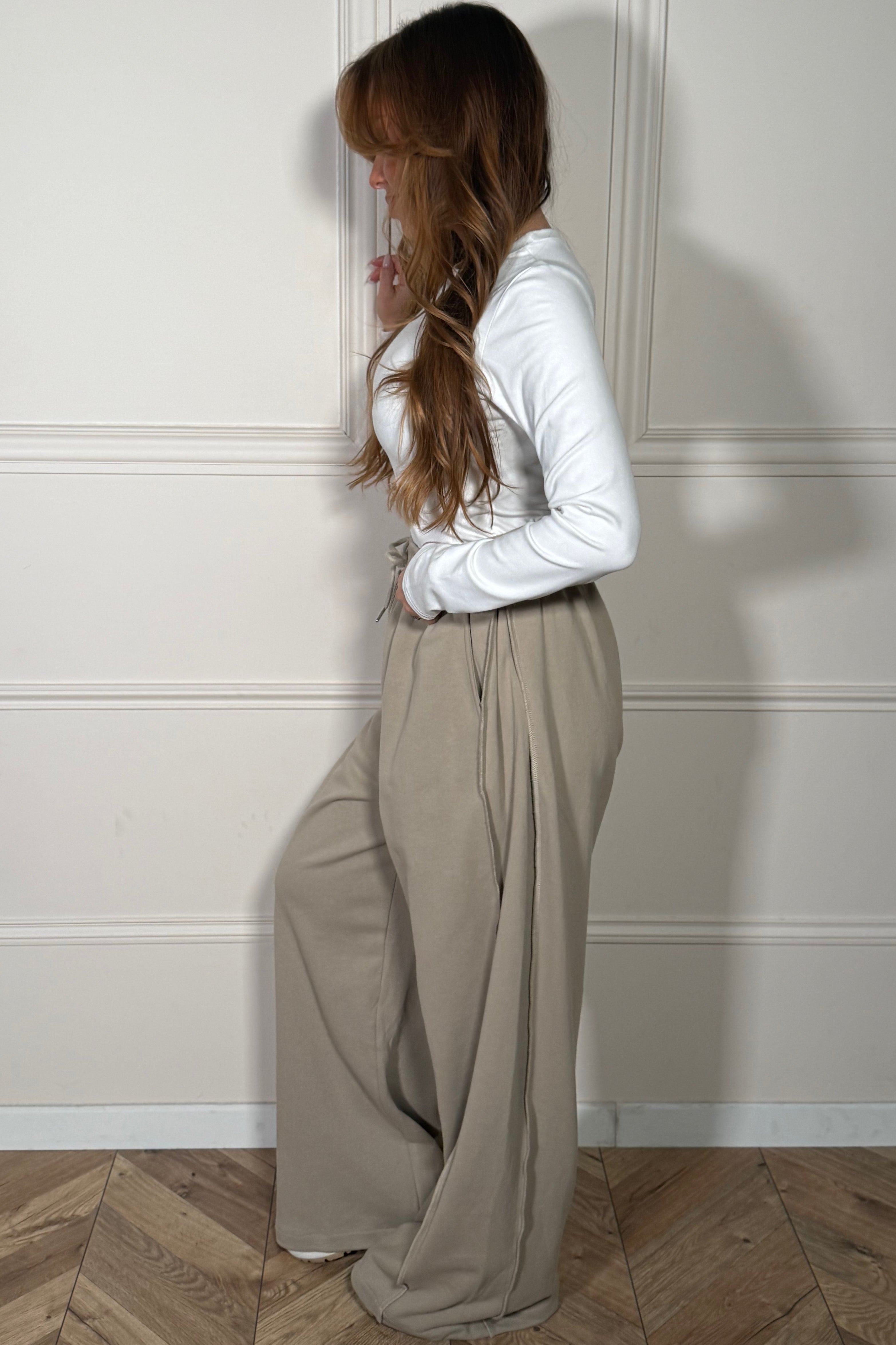 Jogging Oversize Coupe Droite Coton Femme - Confort Absolu