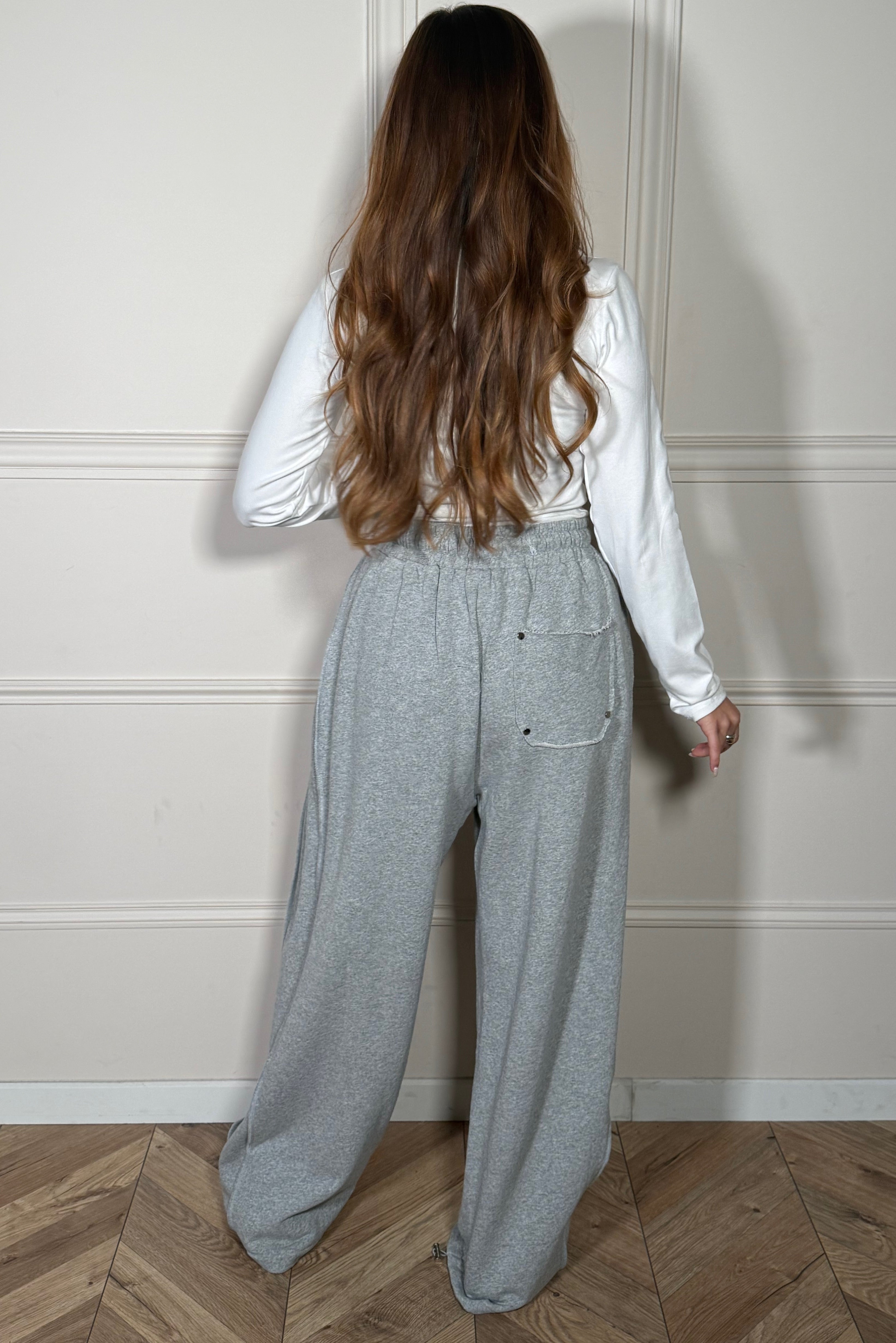 Jogging Oversize Coupe Droite Coton Femme - Confort Absolu