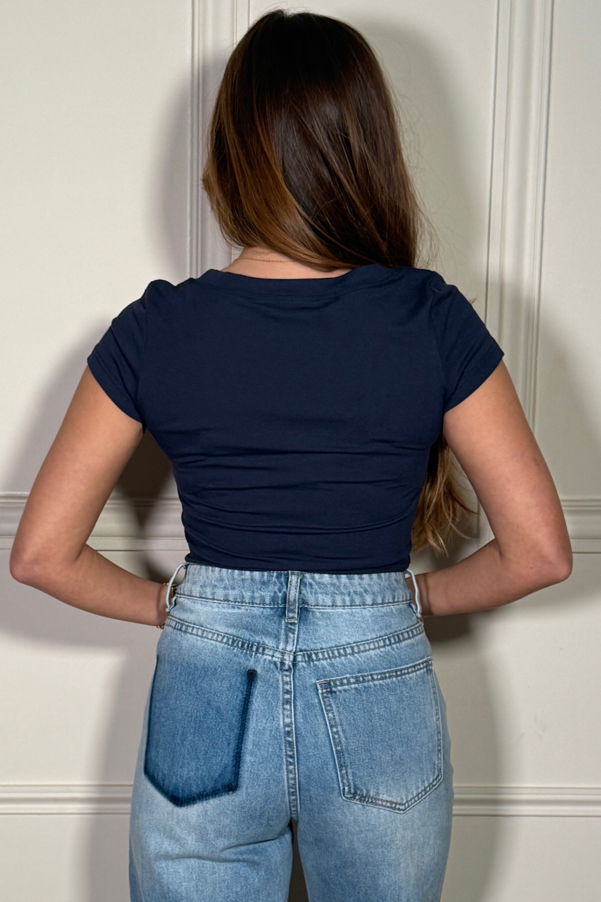 Tee-shirt Basic Décolleté Arrondi Femme - Essentiel Douceur