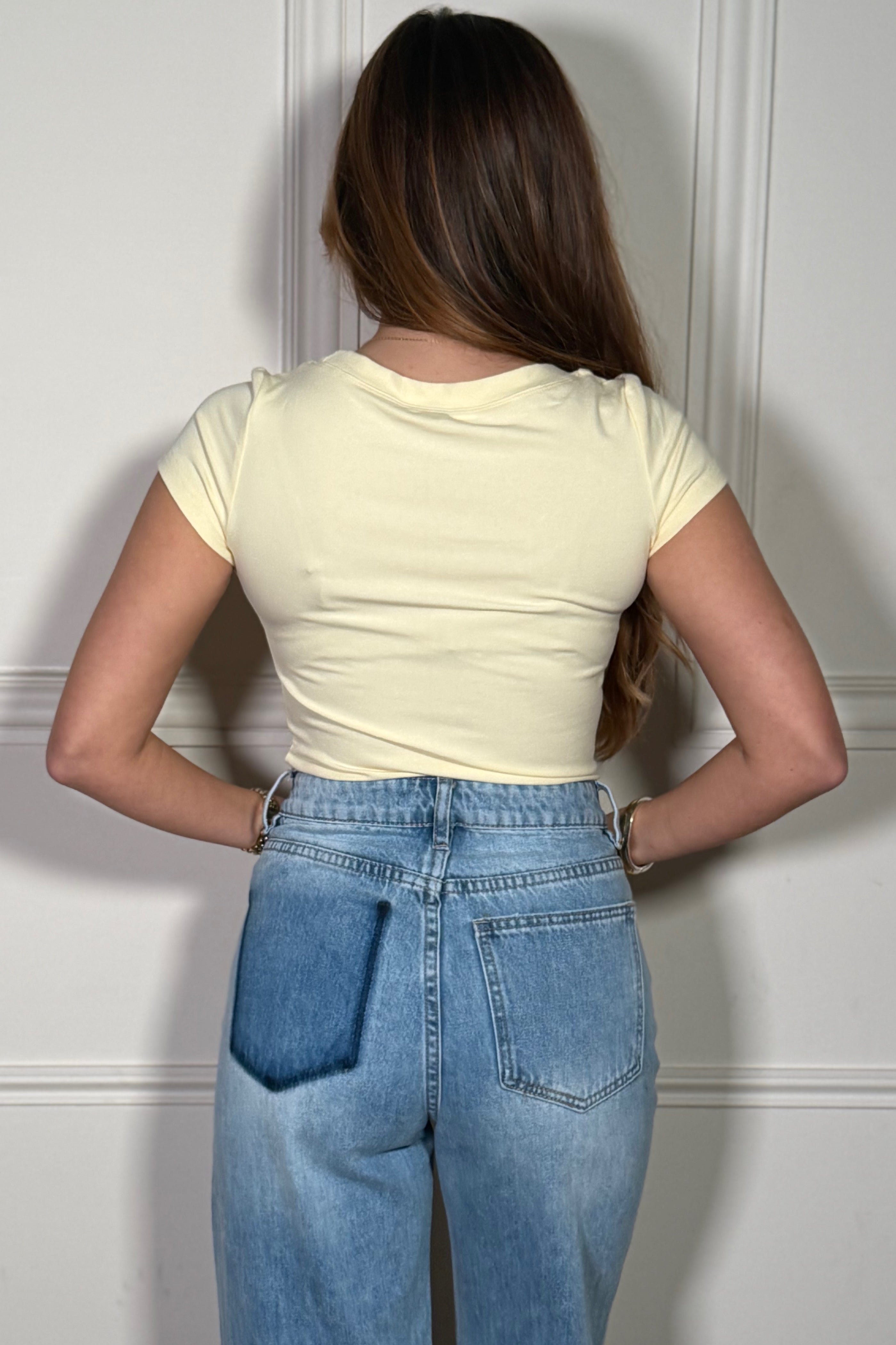 Tee-shirt Basic Décolleté Arrondi Femme - Essentiel Douceur