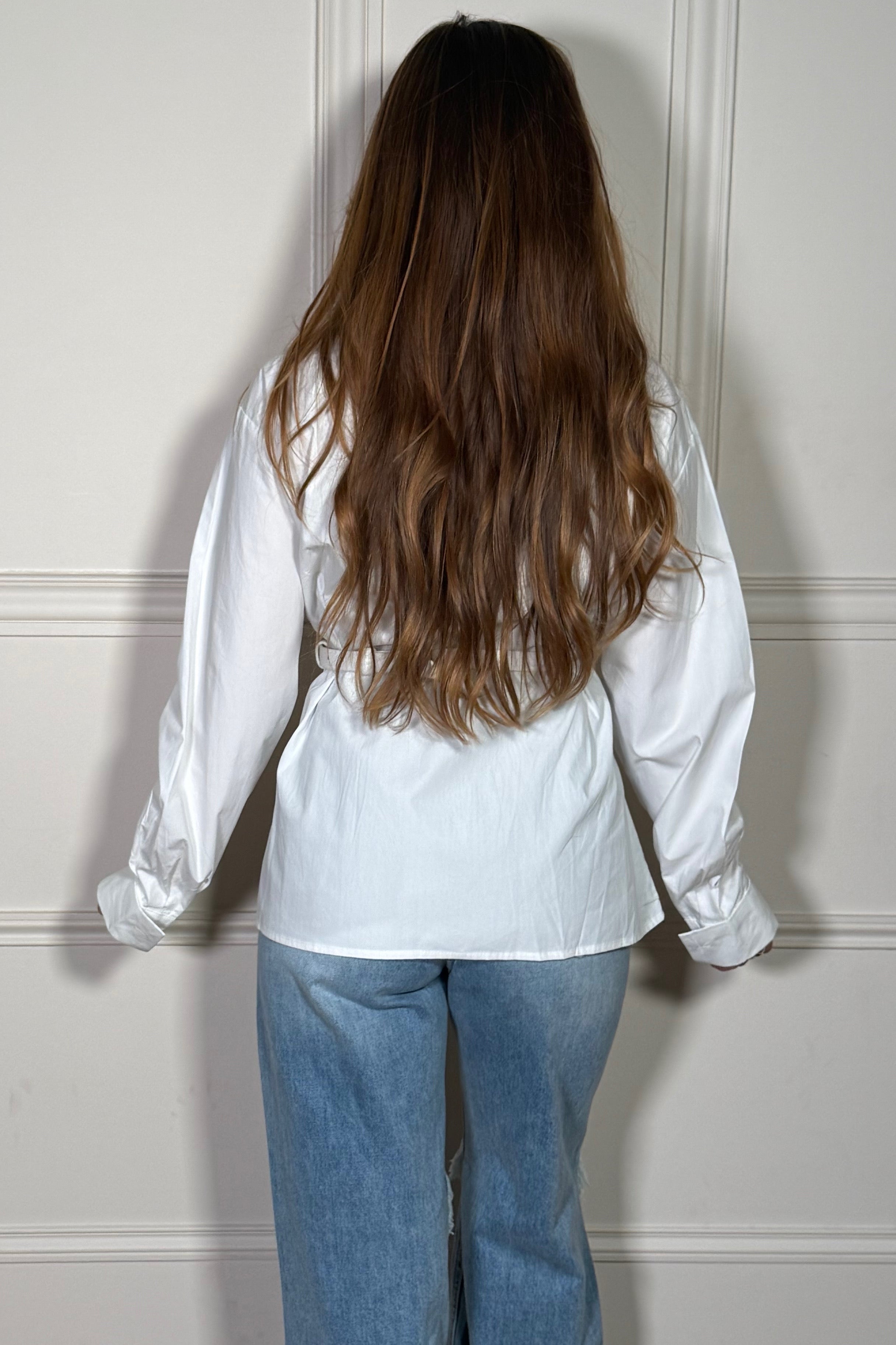 Chemise Croisée Ceinture Intégrée Femme