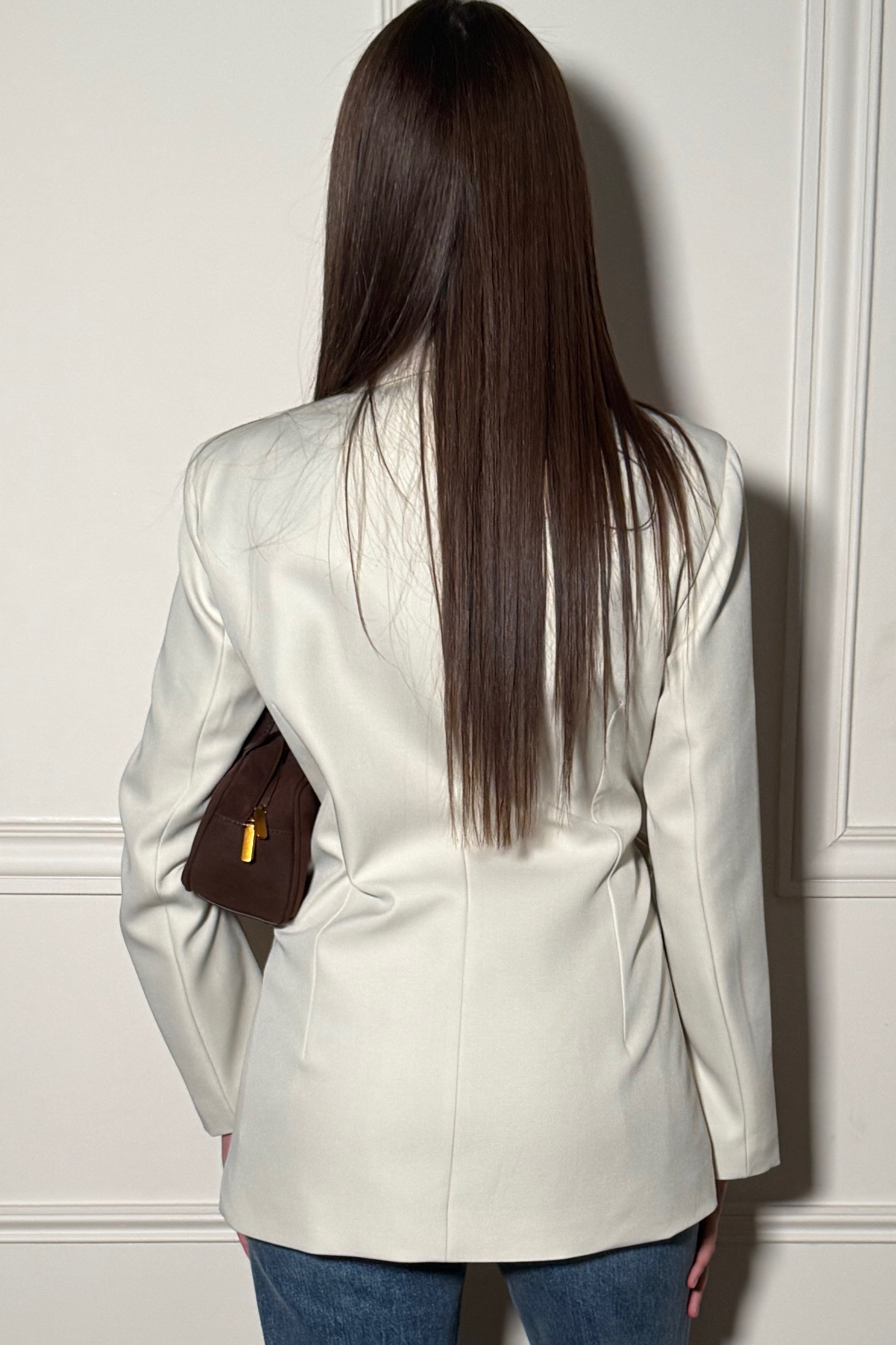 Blazer Croisée avec Laçage Femme