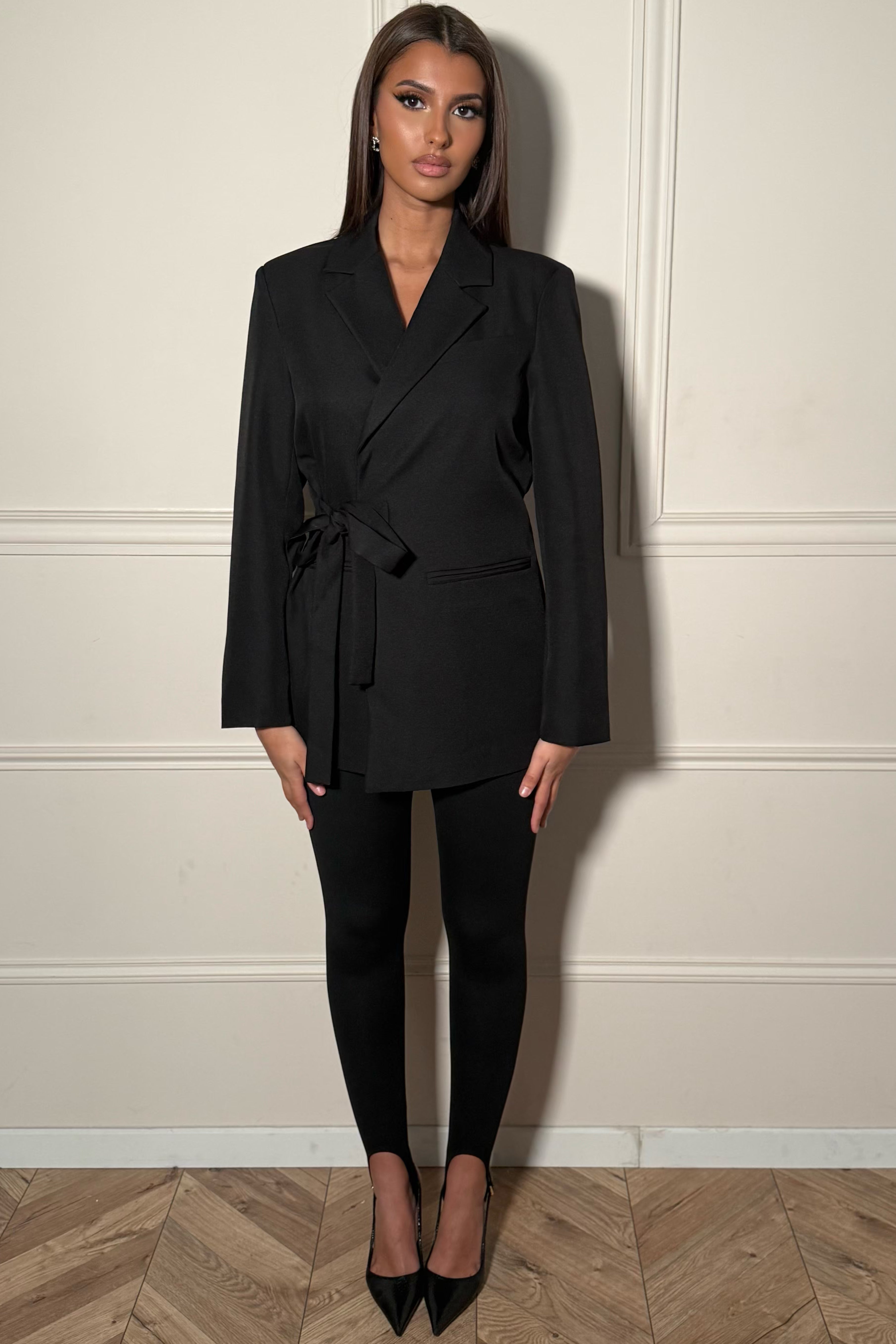 Blazer Femme Croisé avec Laçage - Sophistication Moderne