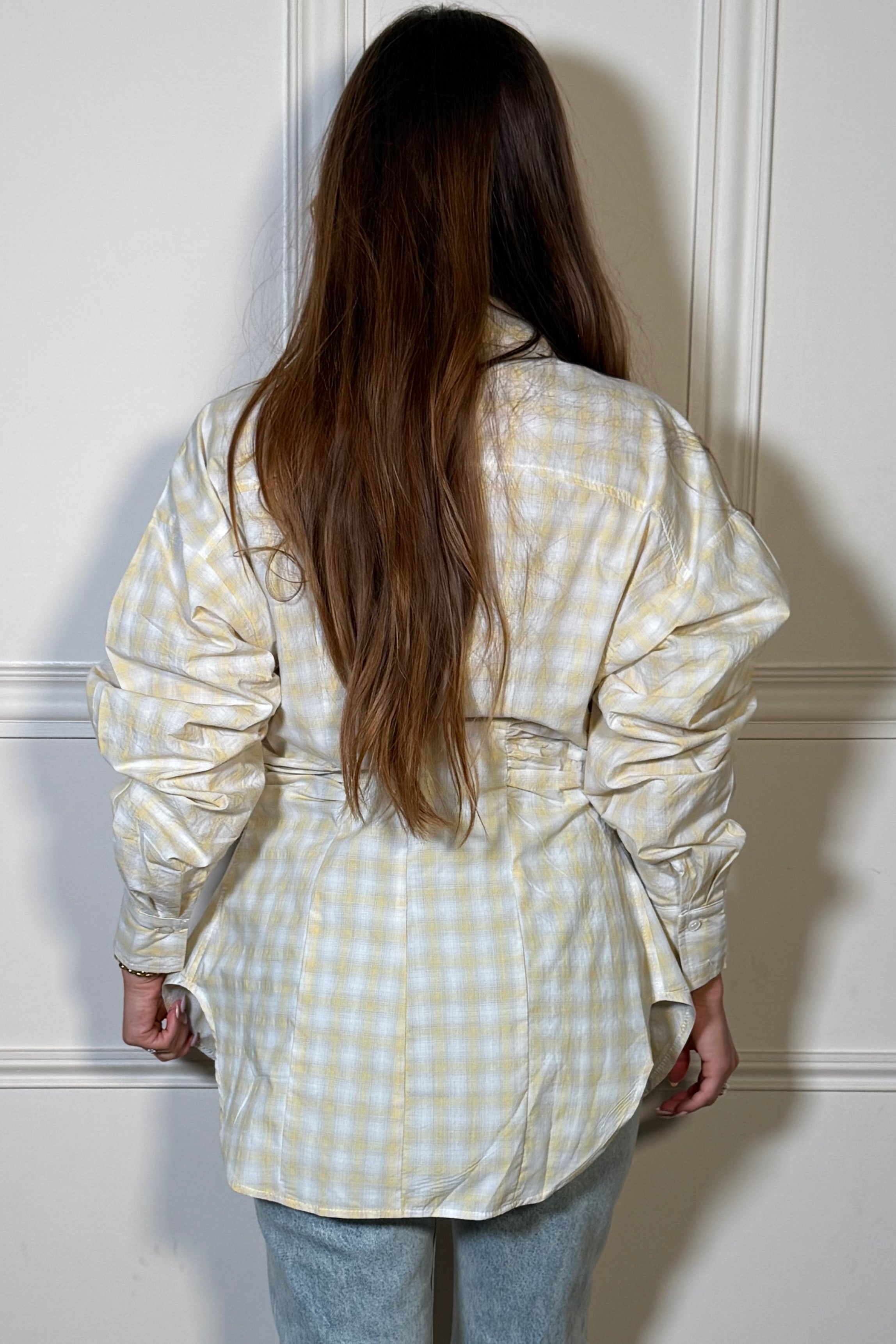 Chemise Femme à Carreaux Coupe Barrel - Style Décontracté Chic