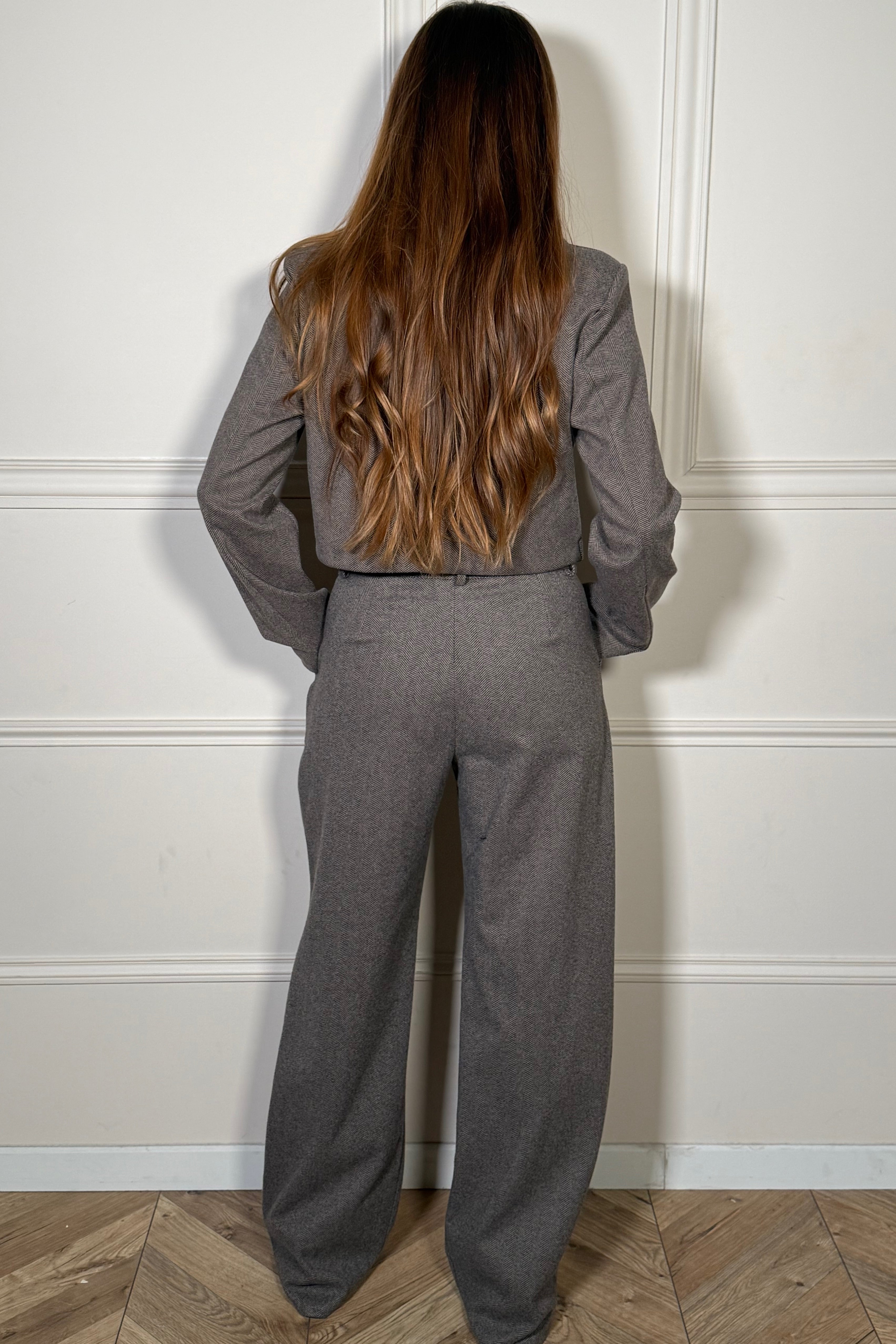 Ensemble Femme Blazer Chemise Intégrée et Pantalon - Tailleur Moderne