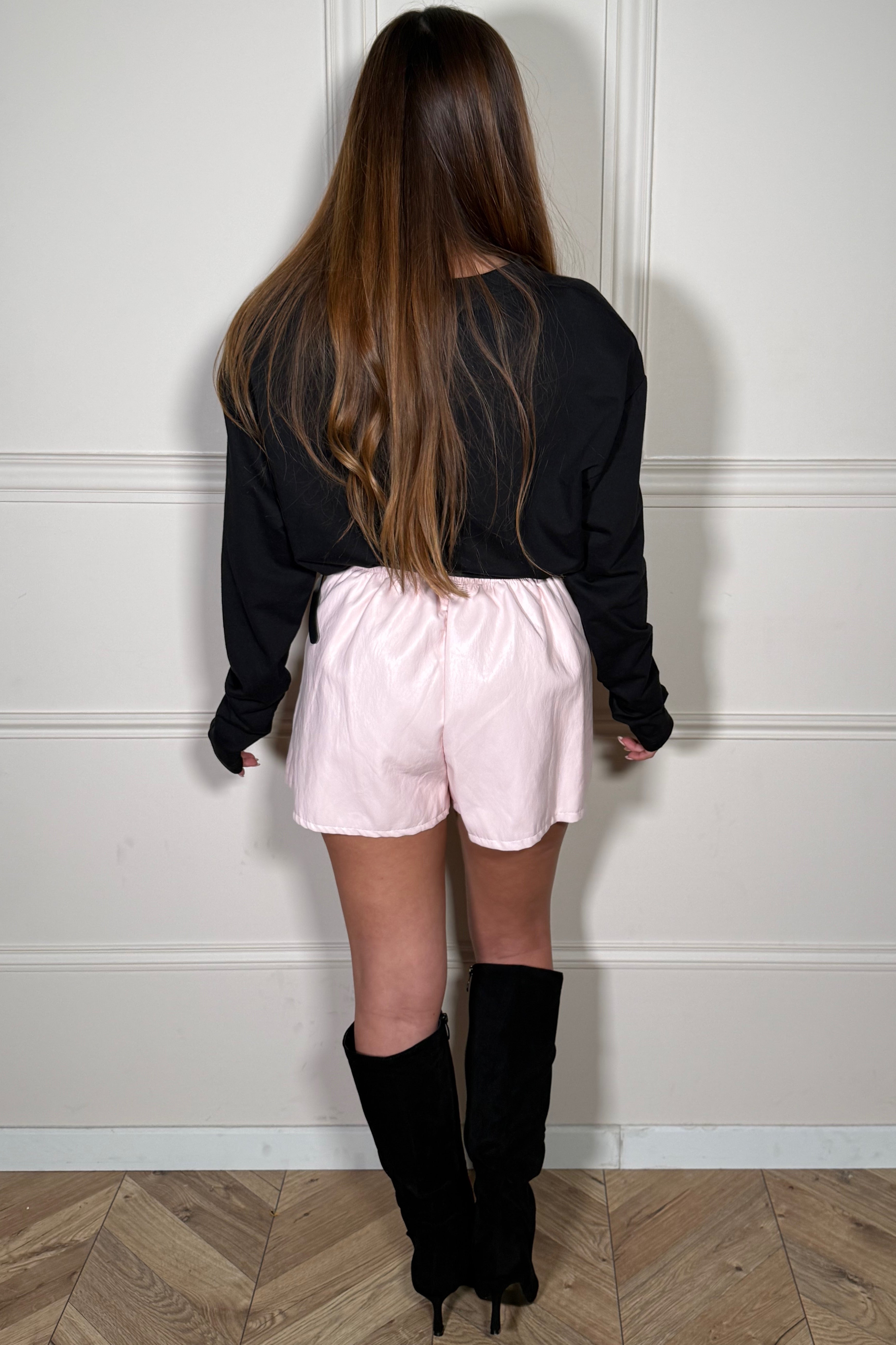 Jupe-Short Simili Cuir avec Ceinture Femme - Style Rock et Élégant