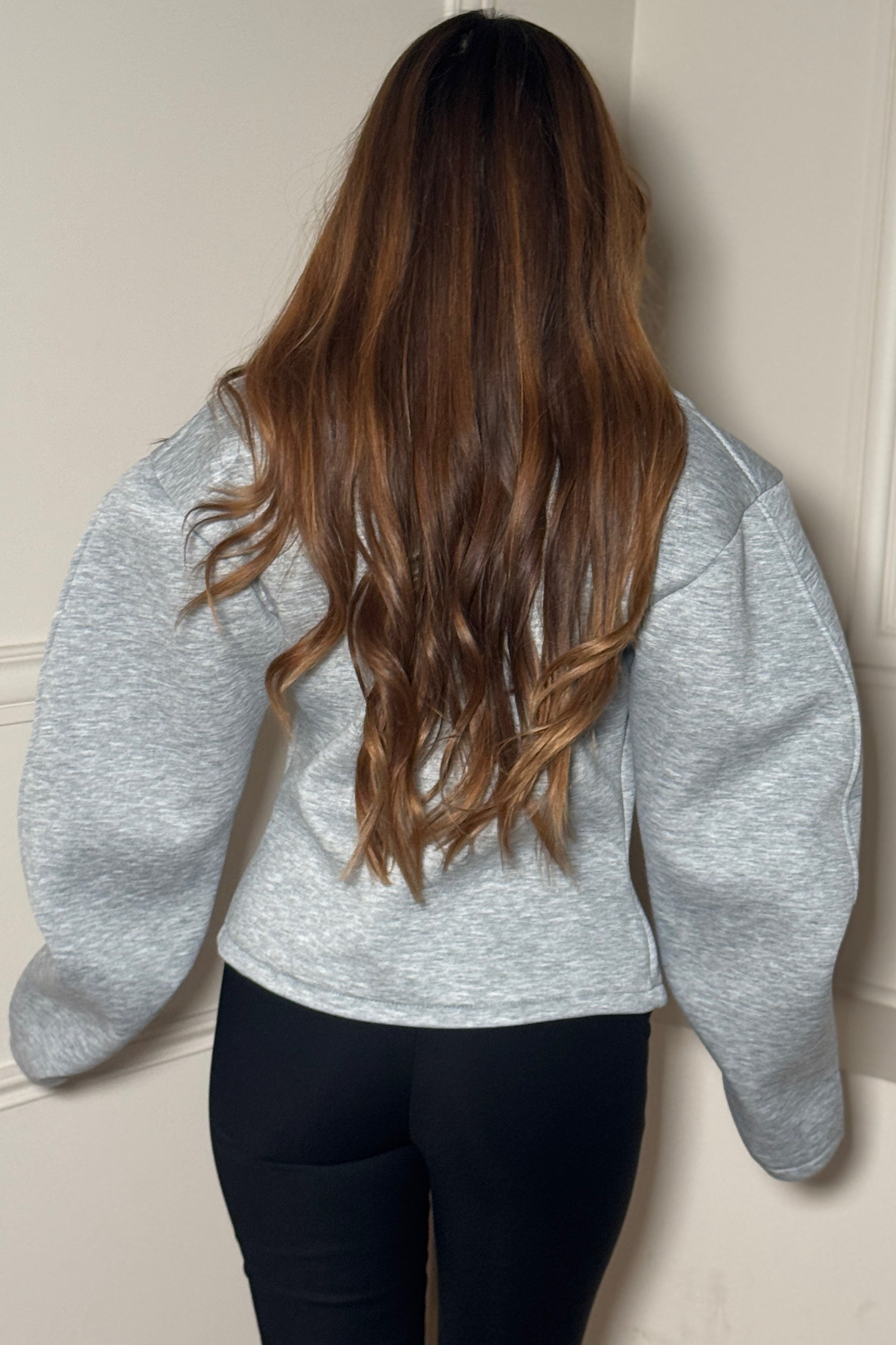 Gilet Néoprène Cintré Manches Barrel - Élégance Structurée Femme