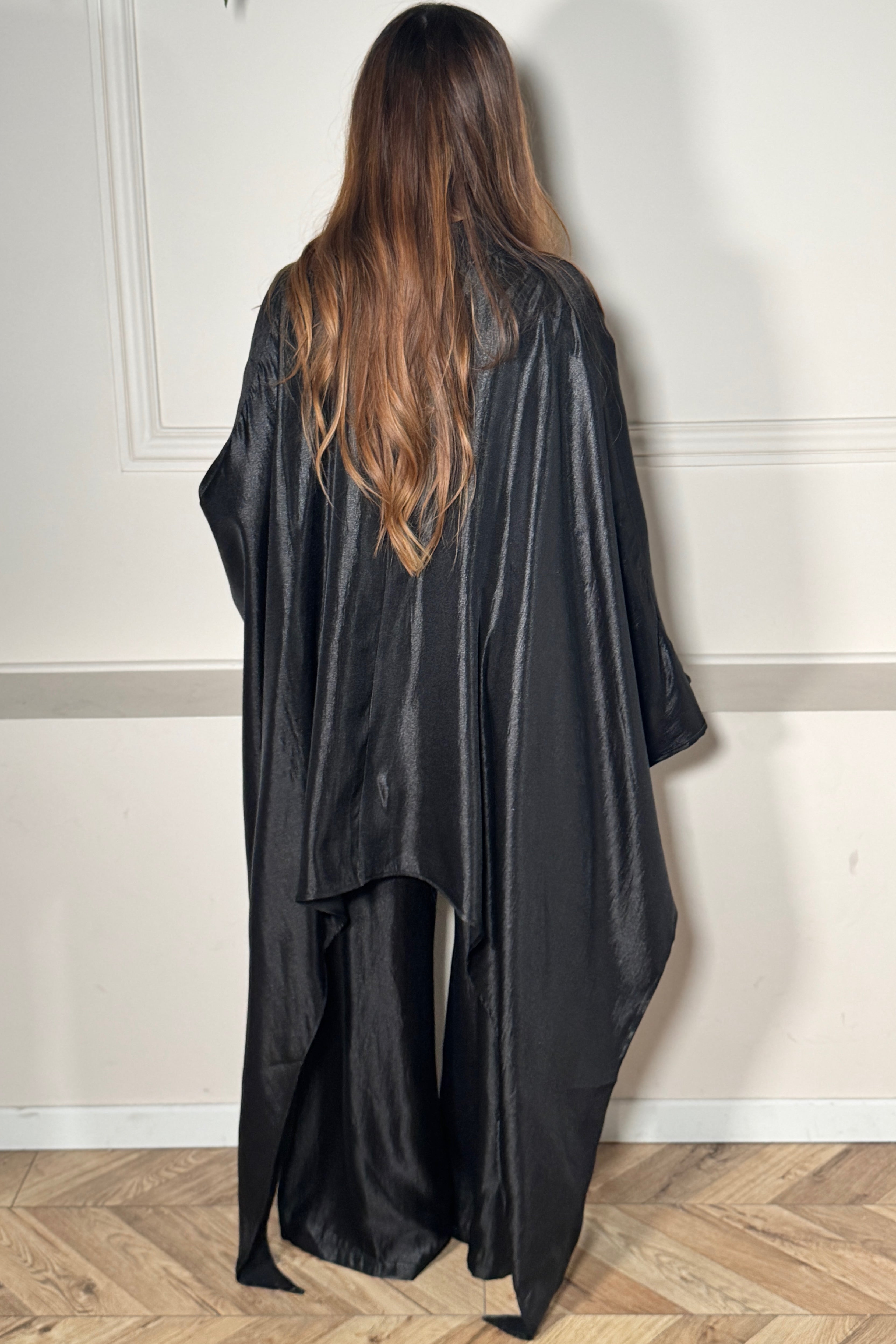 Ensemble chemise oversize + pantalon fluide femme