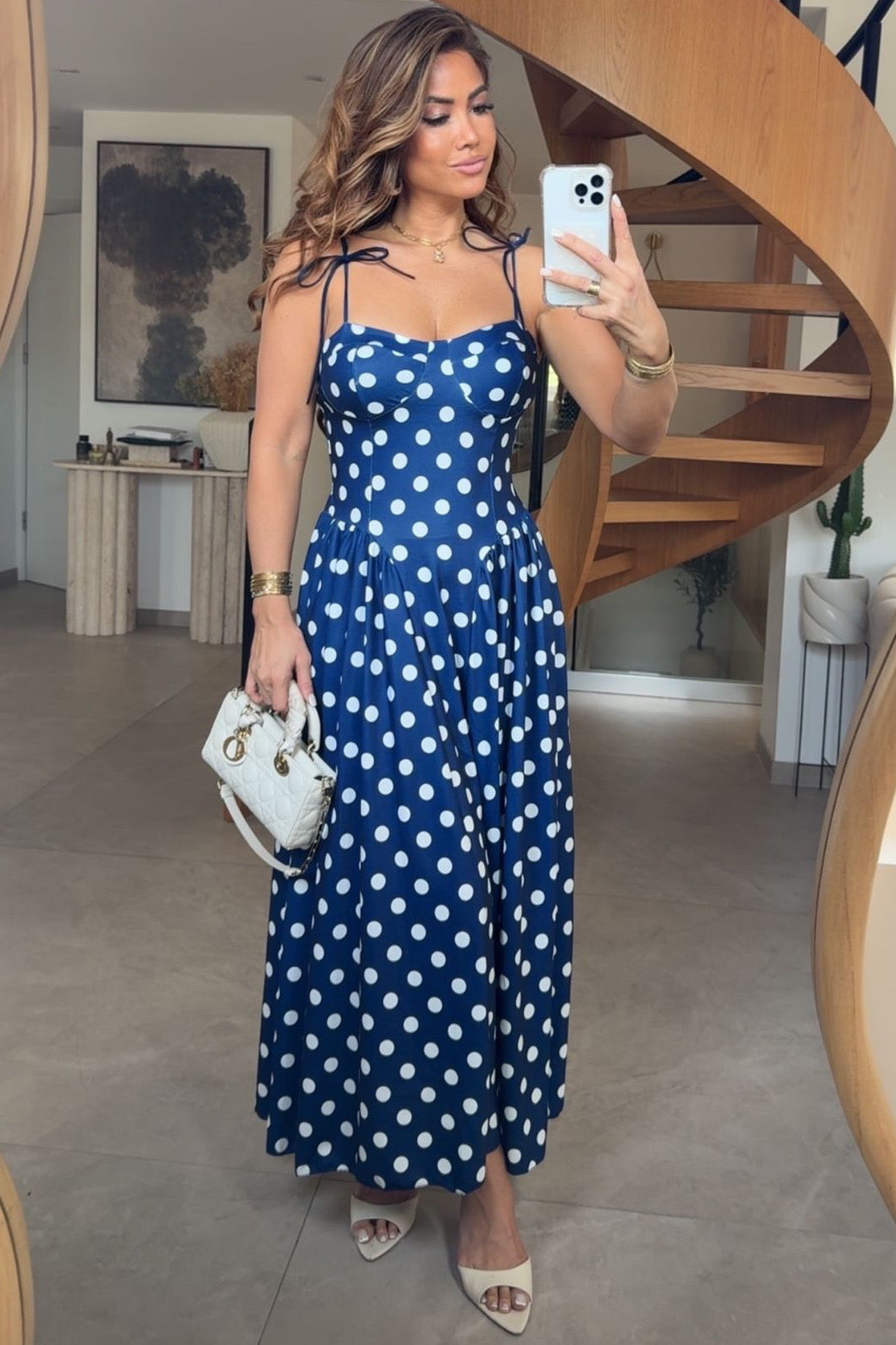 Robe à Pois Femme