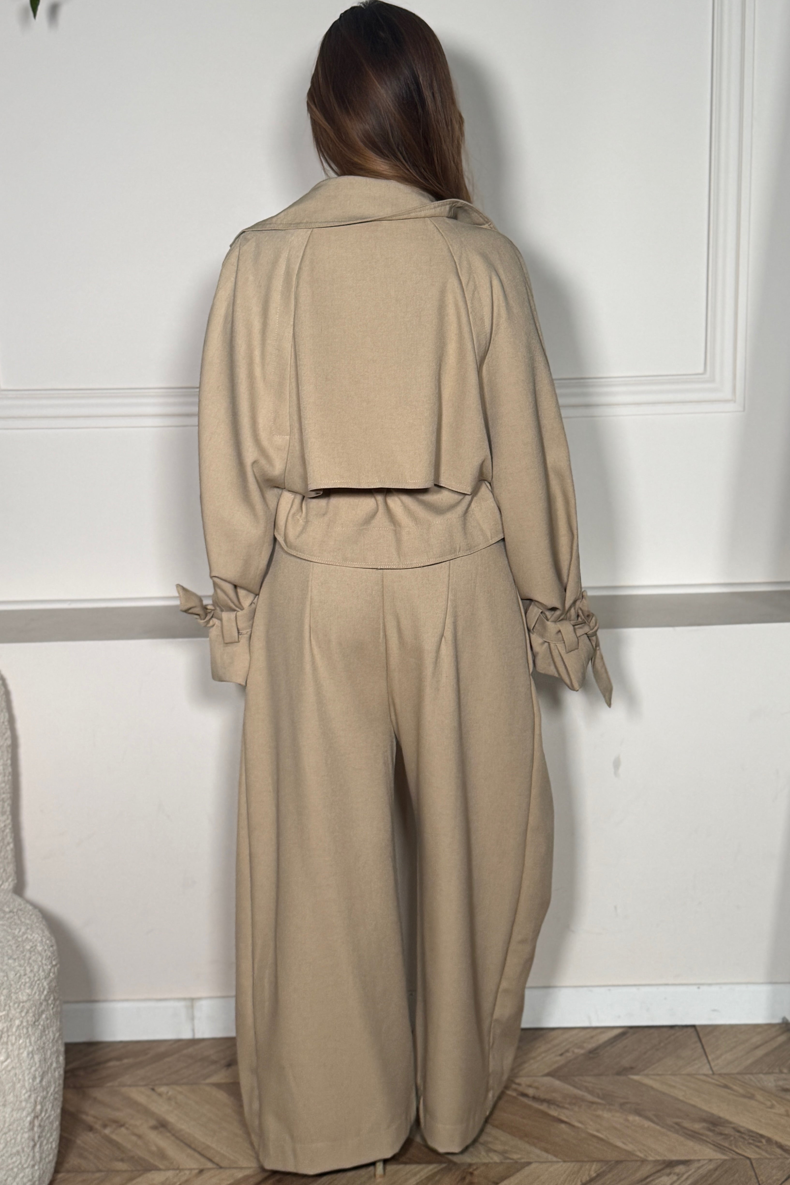 Ensemble Trench Pantalon Ample Femme - Élégance Urbaine