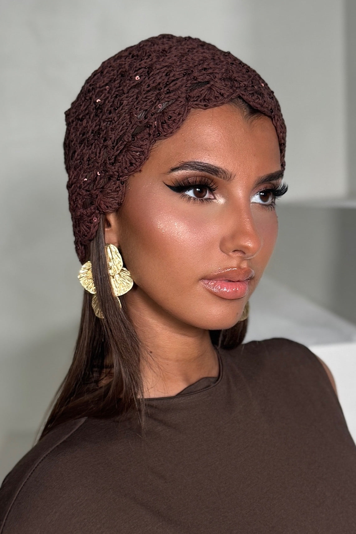 Bonnet à crochet femme