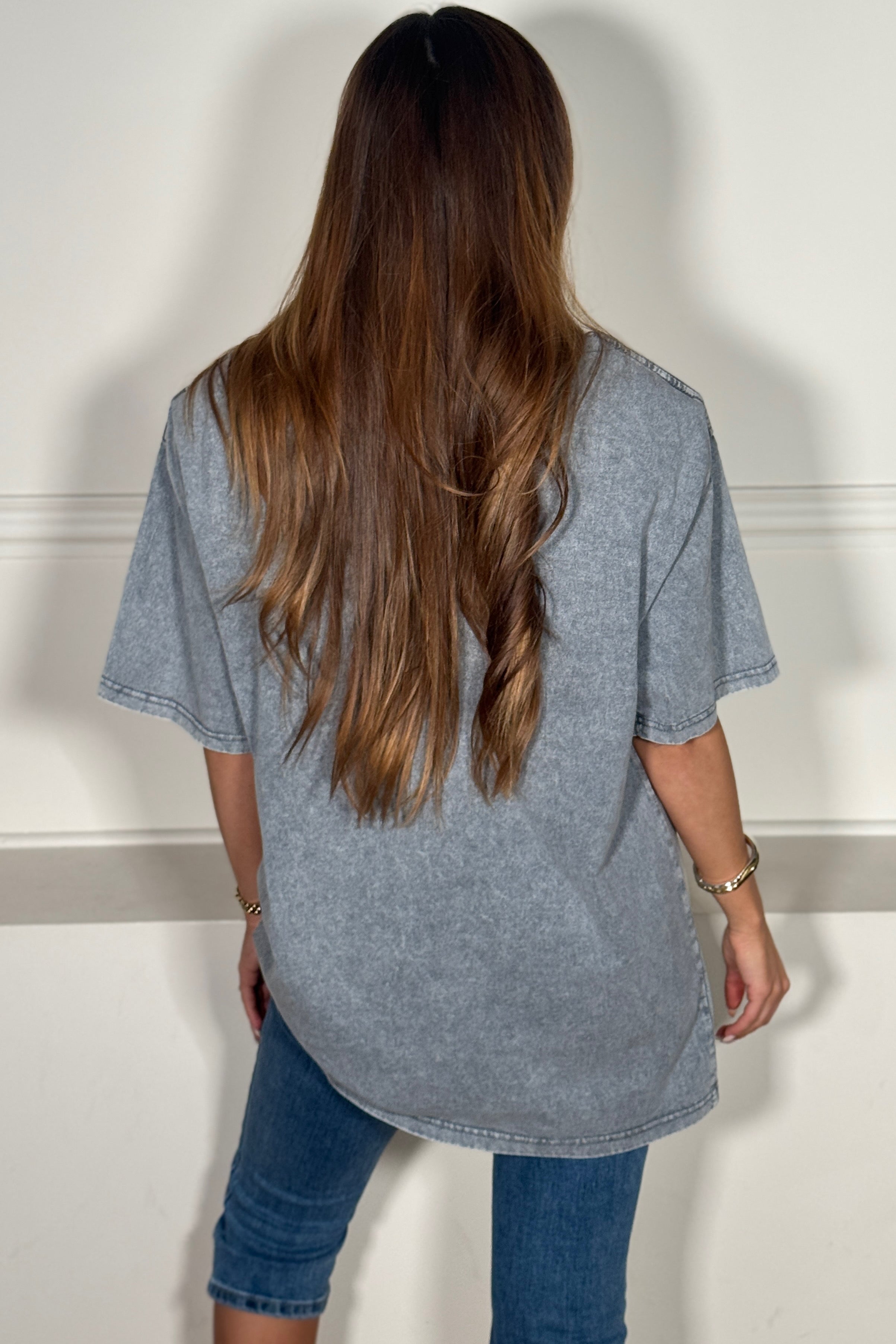 Tee-Shirt Oversize Épaulettes Femme - Style Casual Tendance