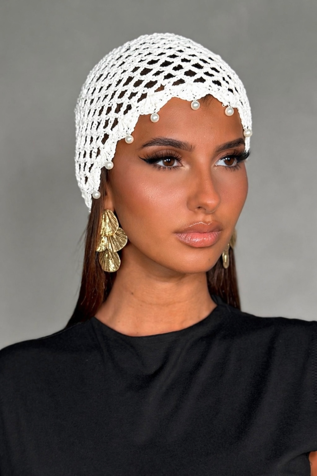 Bonnet Crochet Perles Femme | Accessoire Été Tendance