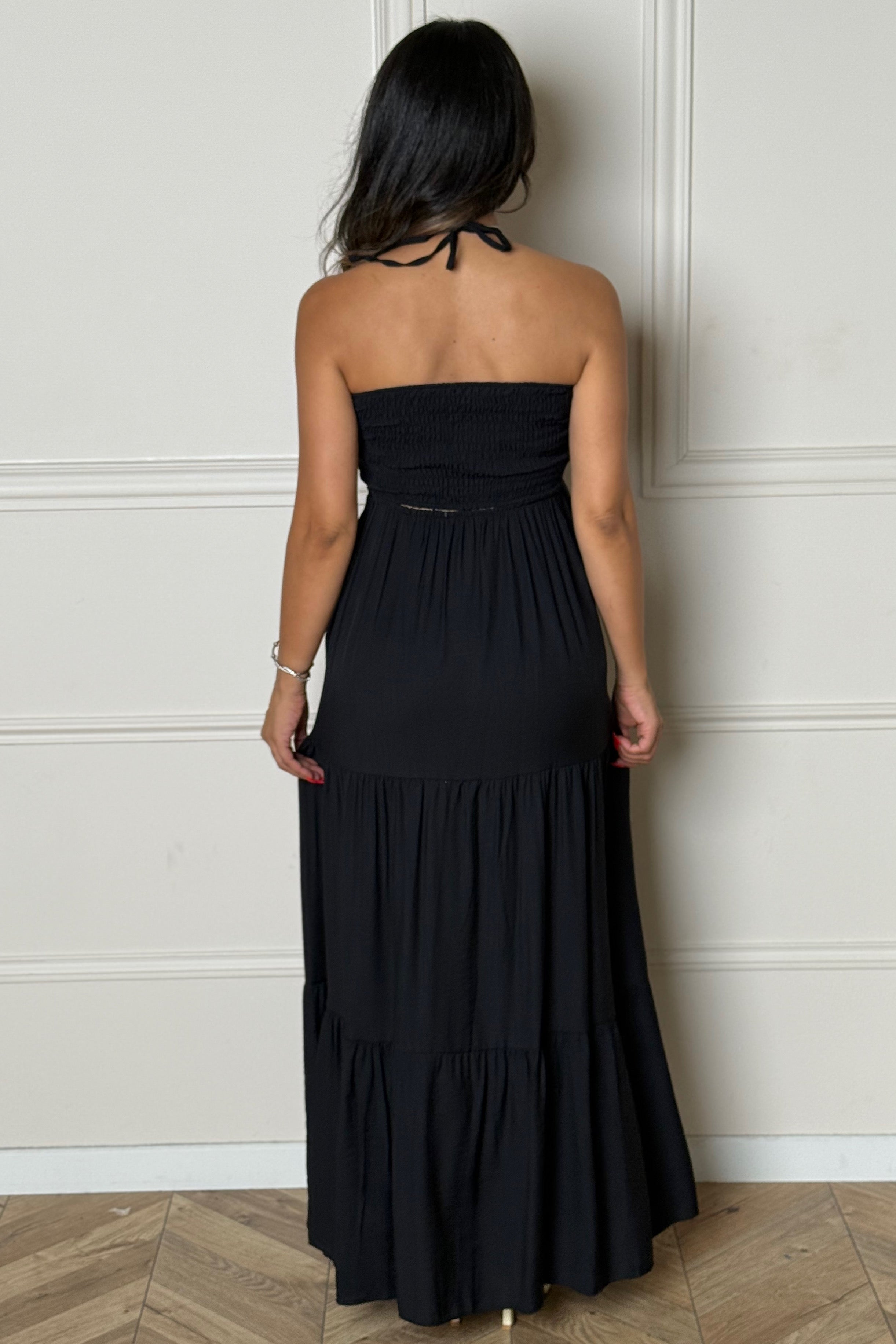 Robe Ample Col Noué Femme
