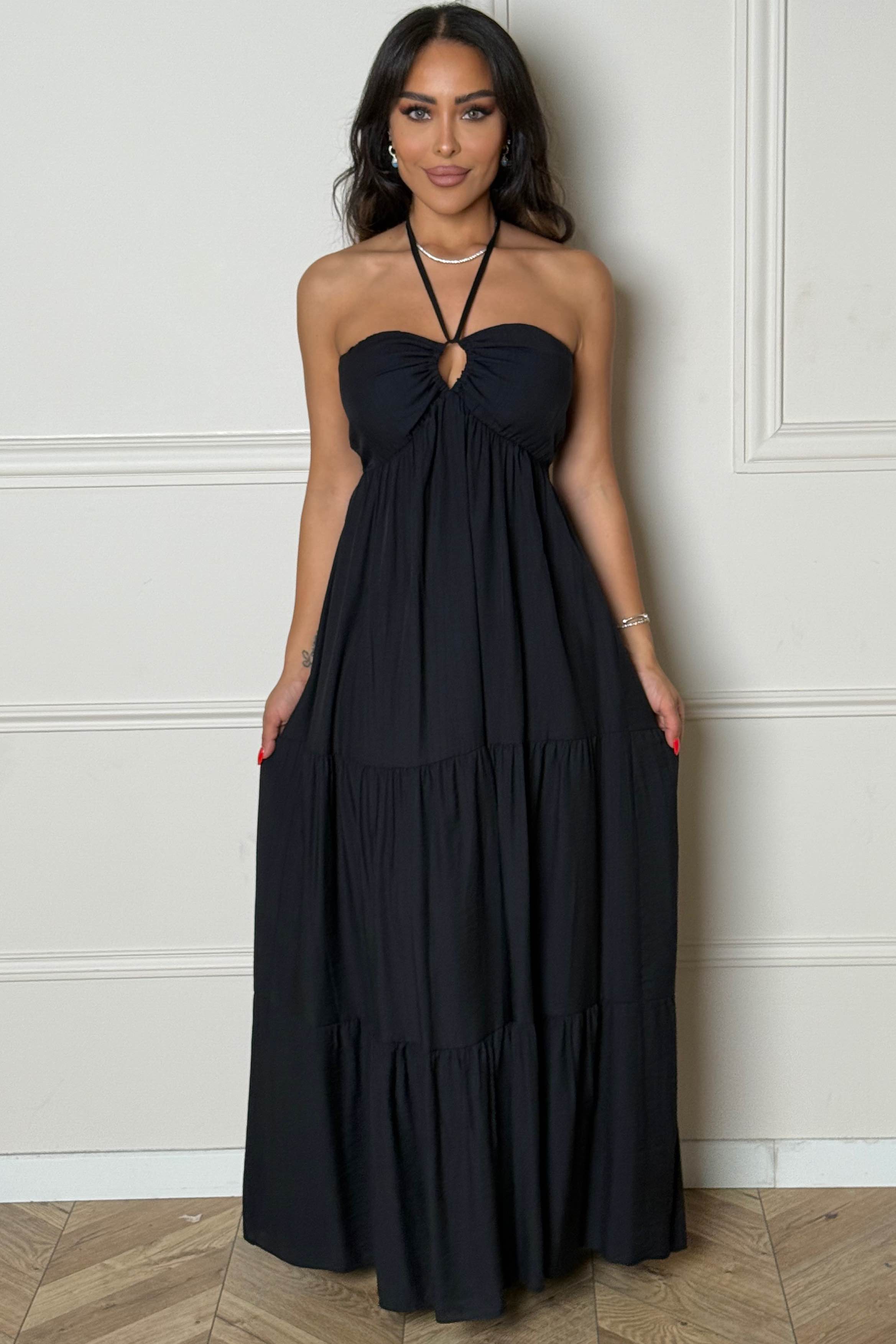 Robe Ample Col Noué Femme