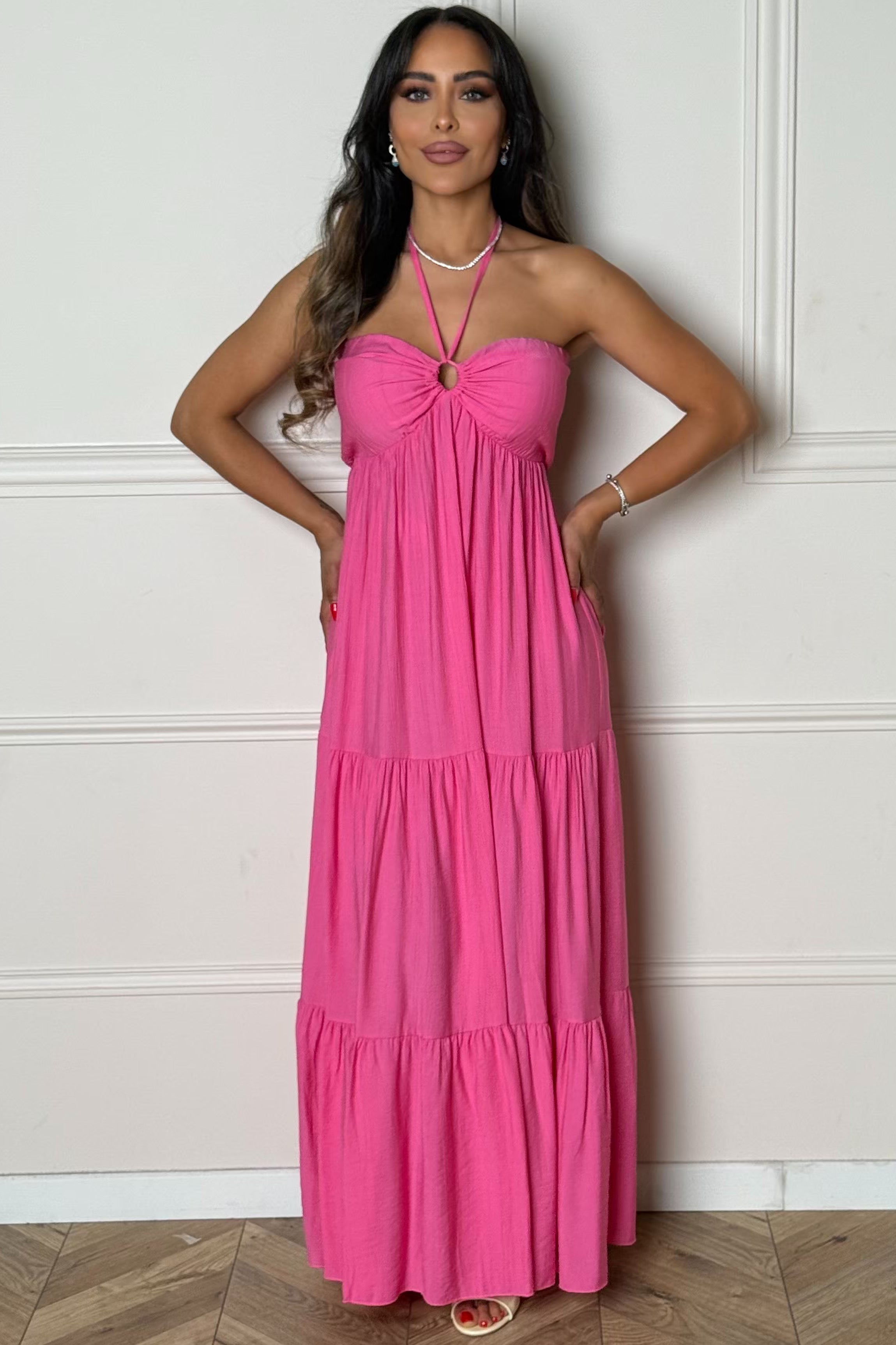Robe Ample Col Noué Femme