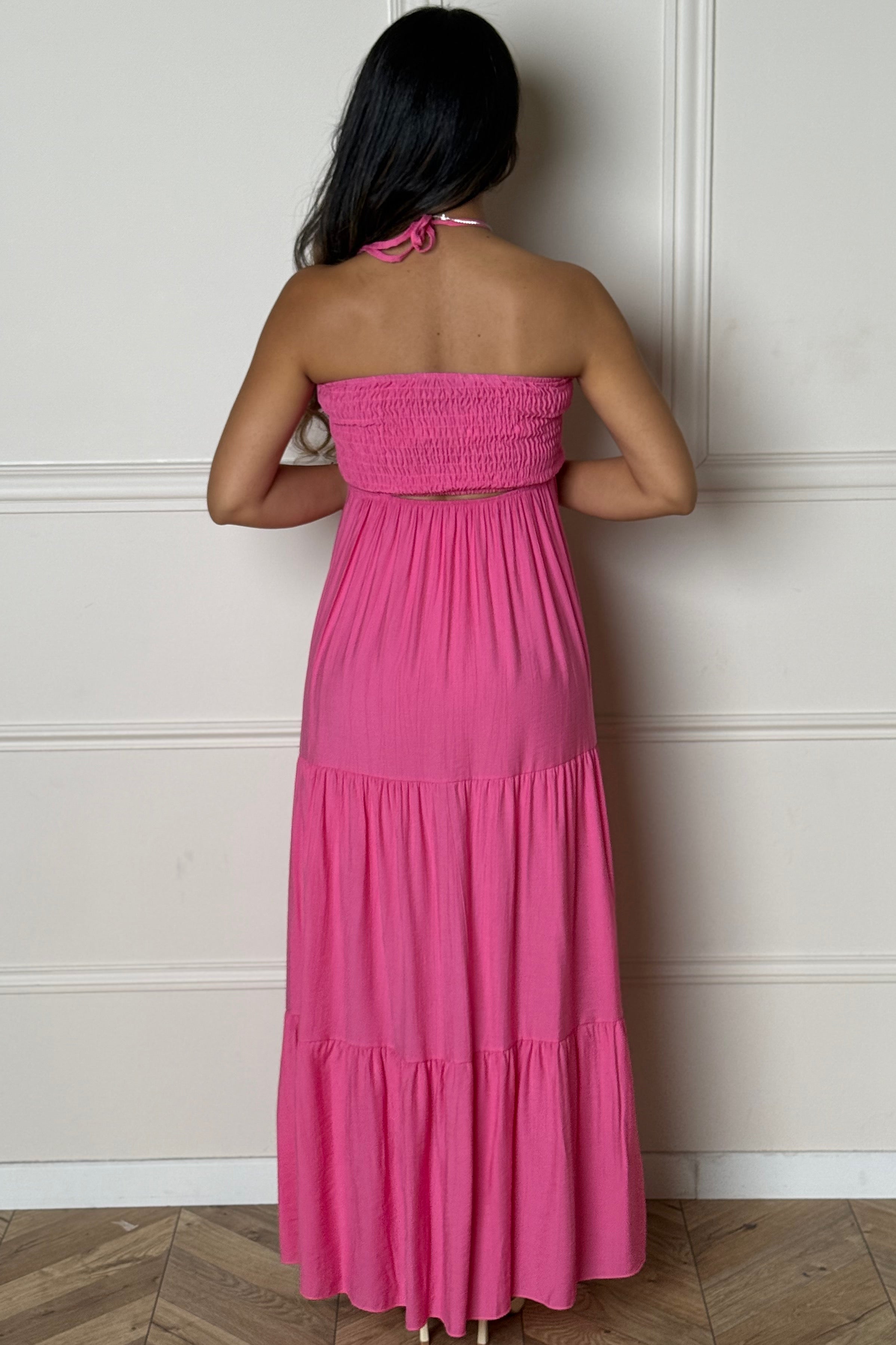Robe Ample Col Noué Femme