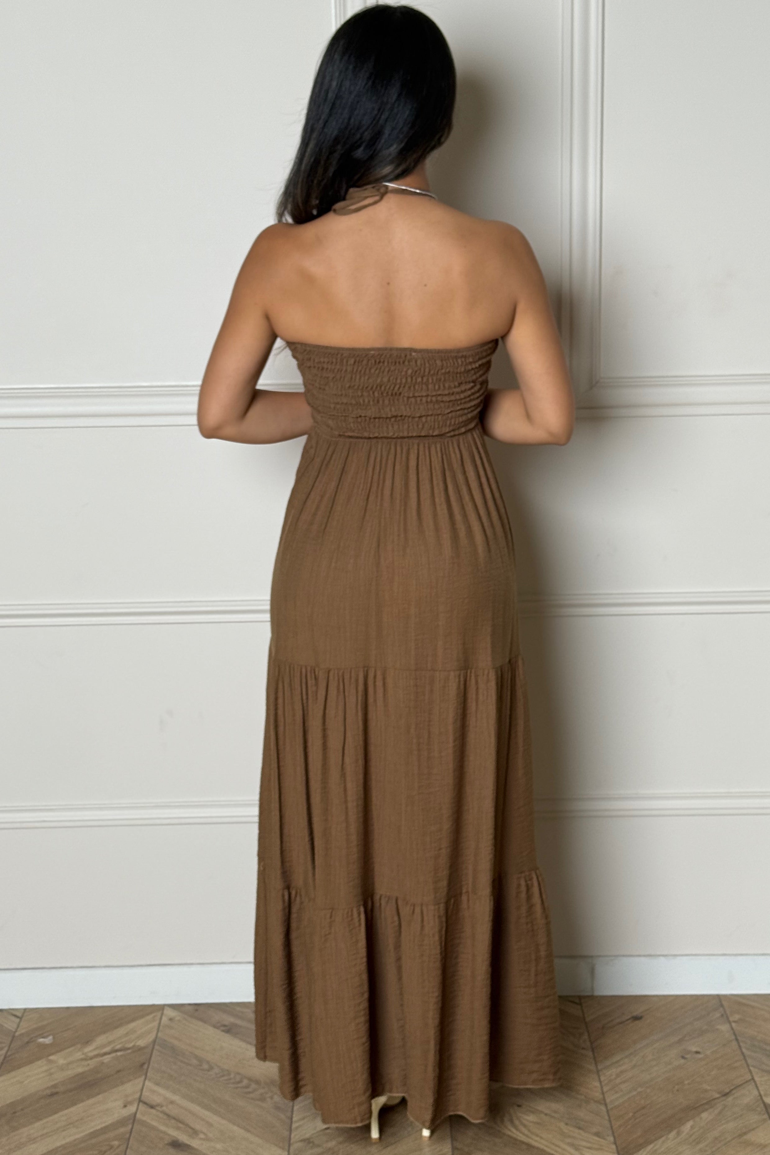 Robe Ample Col Noué Femme