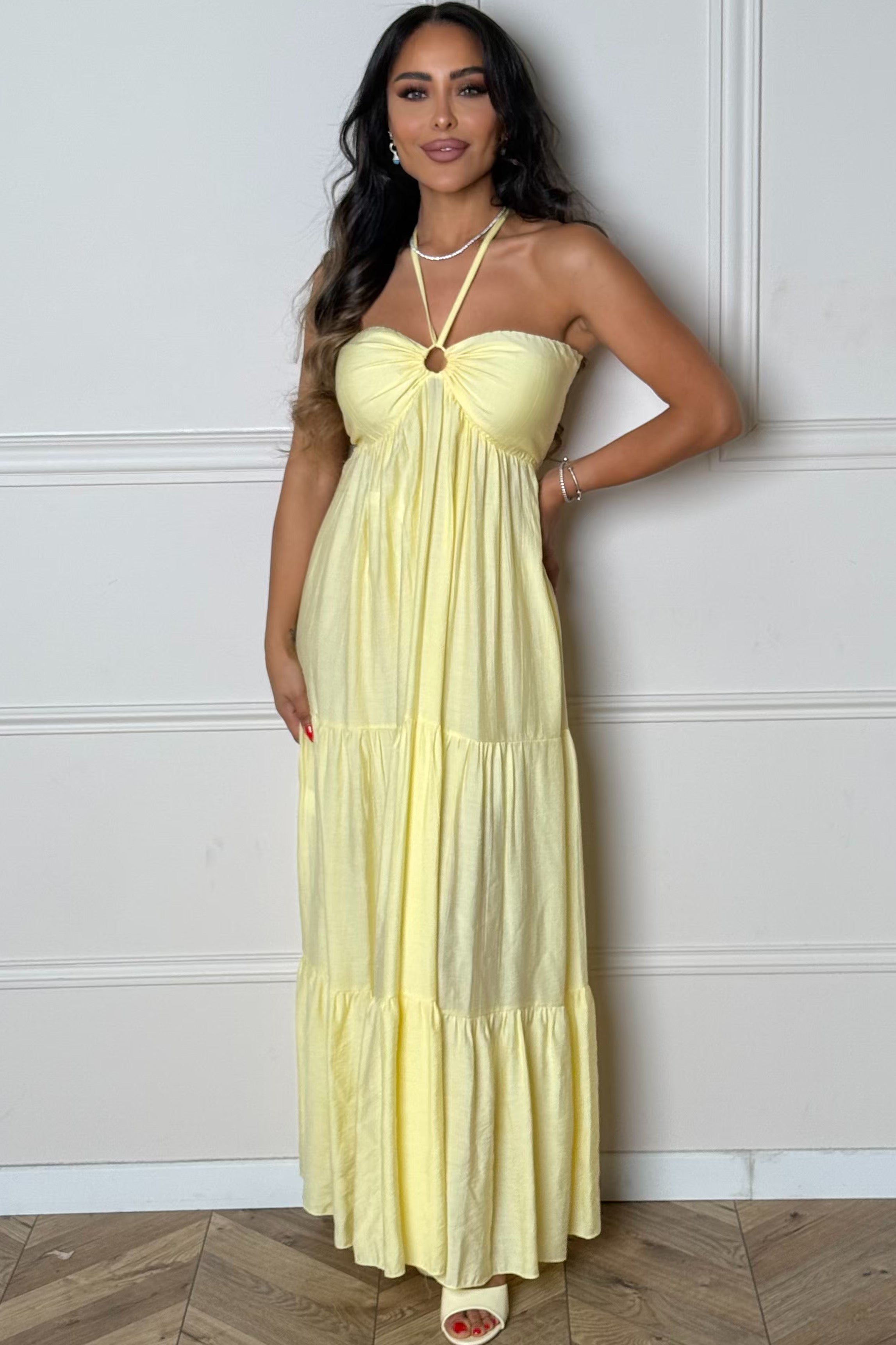 Robe Ample Col Noué Femme