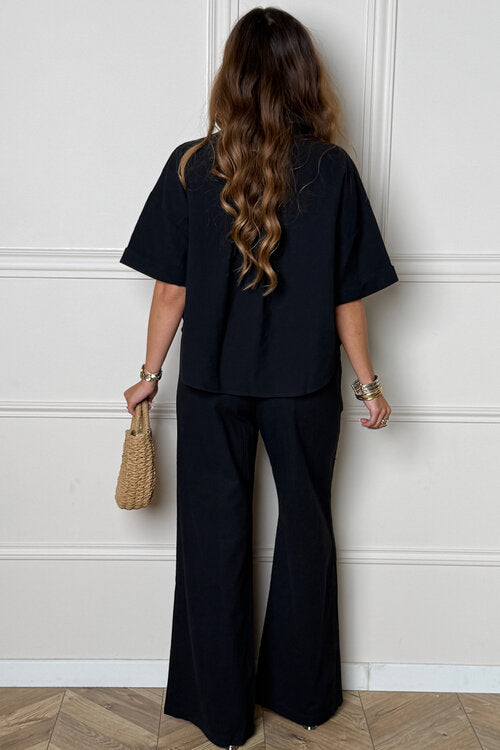 Pantalon Ample Brodé Femme