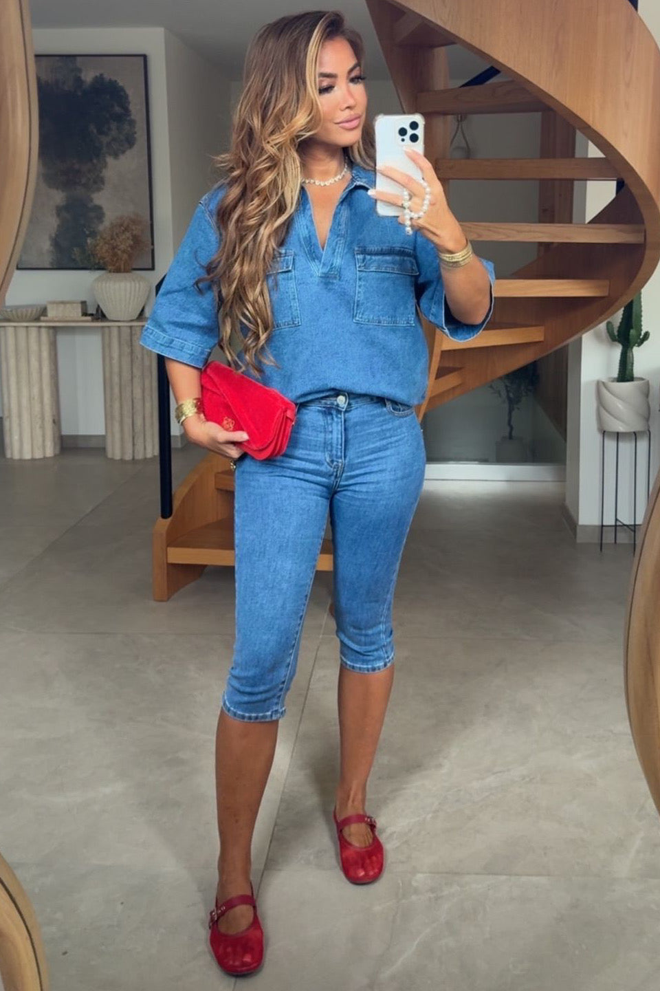 Jeans Capri Femme - Style Décontracté Estival